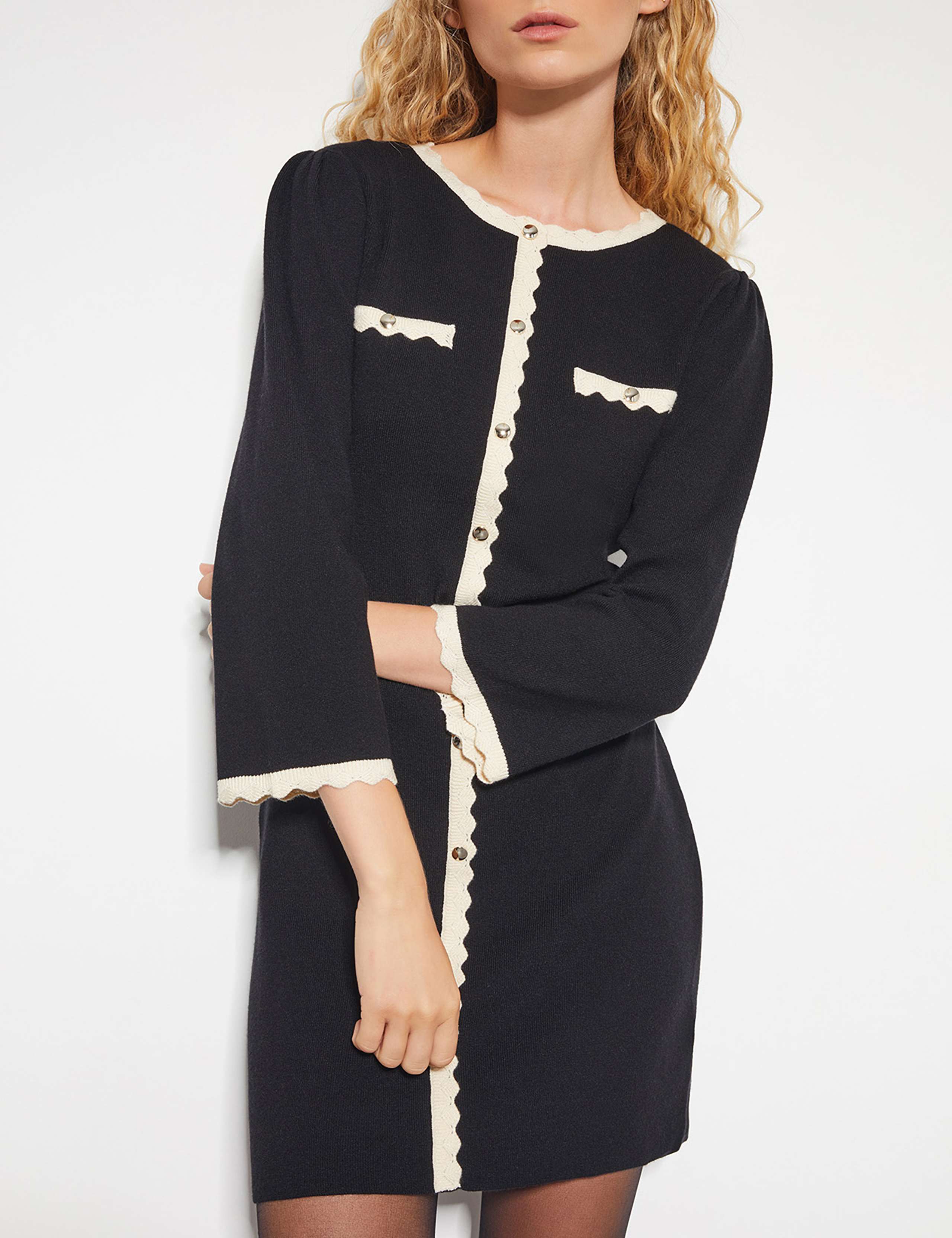 Knitted Knee Length Jumper Dress 4 of 6