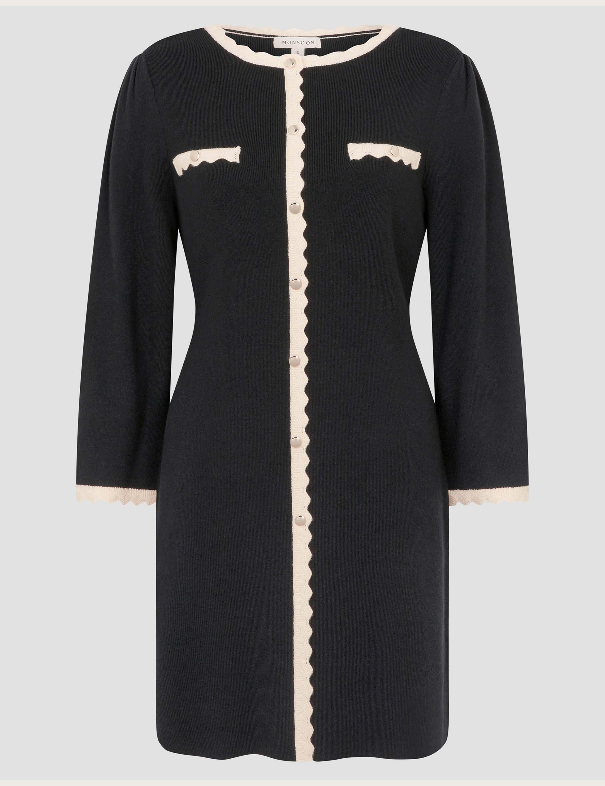 Knitted Knee Length Jumper Dress 2 of 6