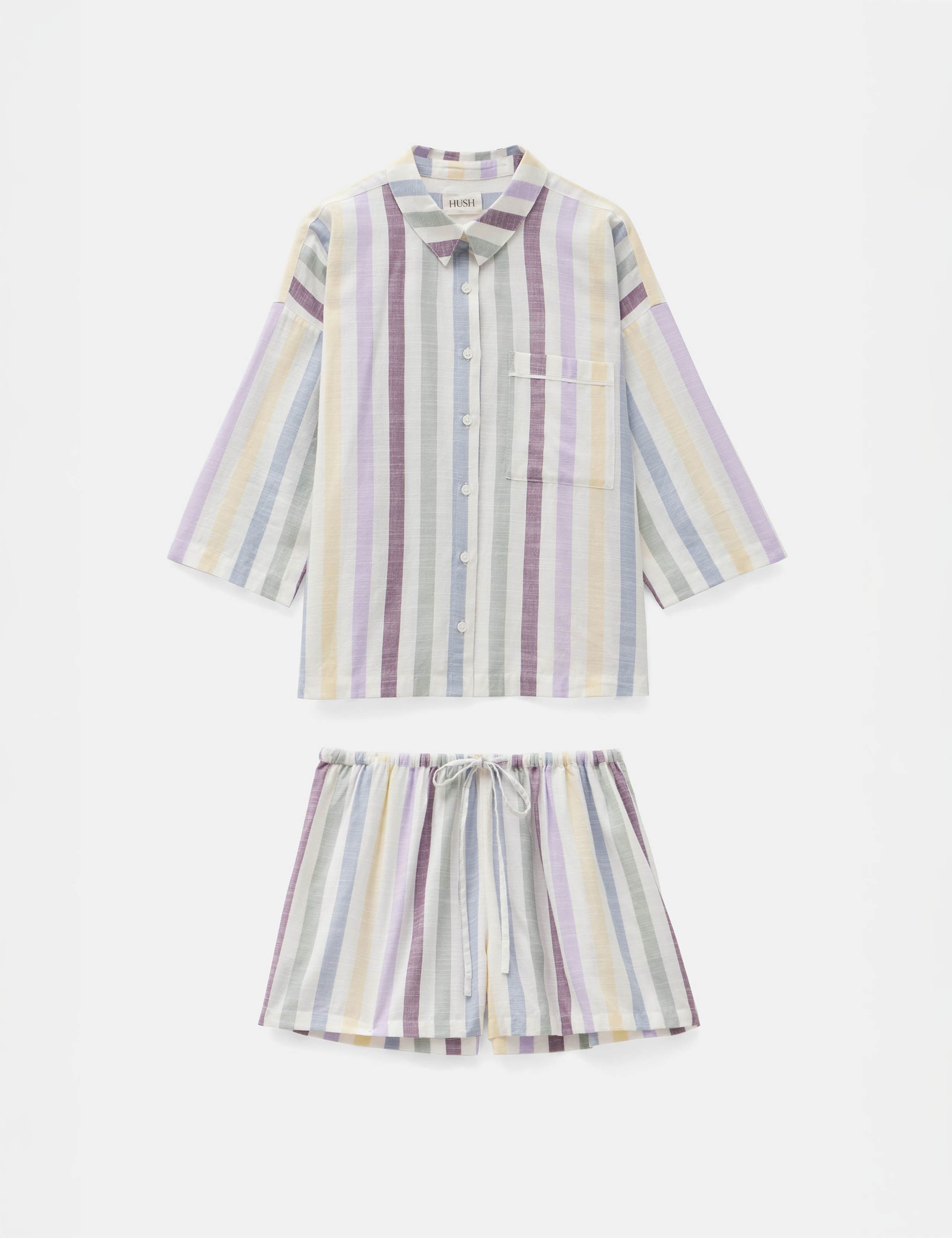 Cotton Blend Striped Shortie Set 2 of 5