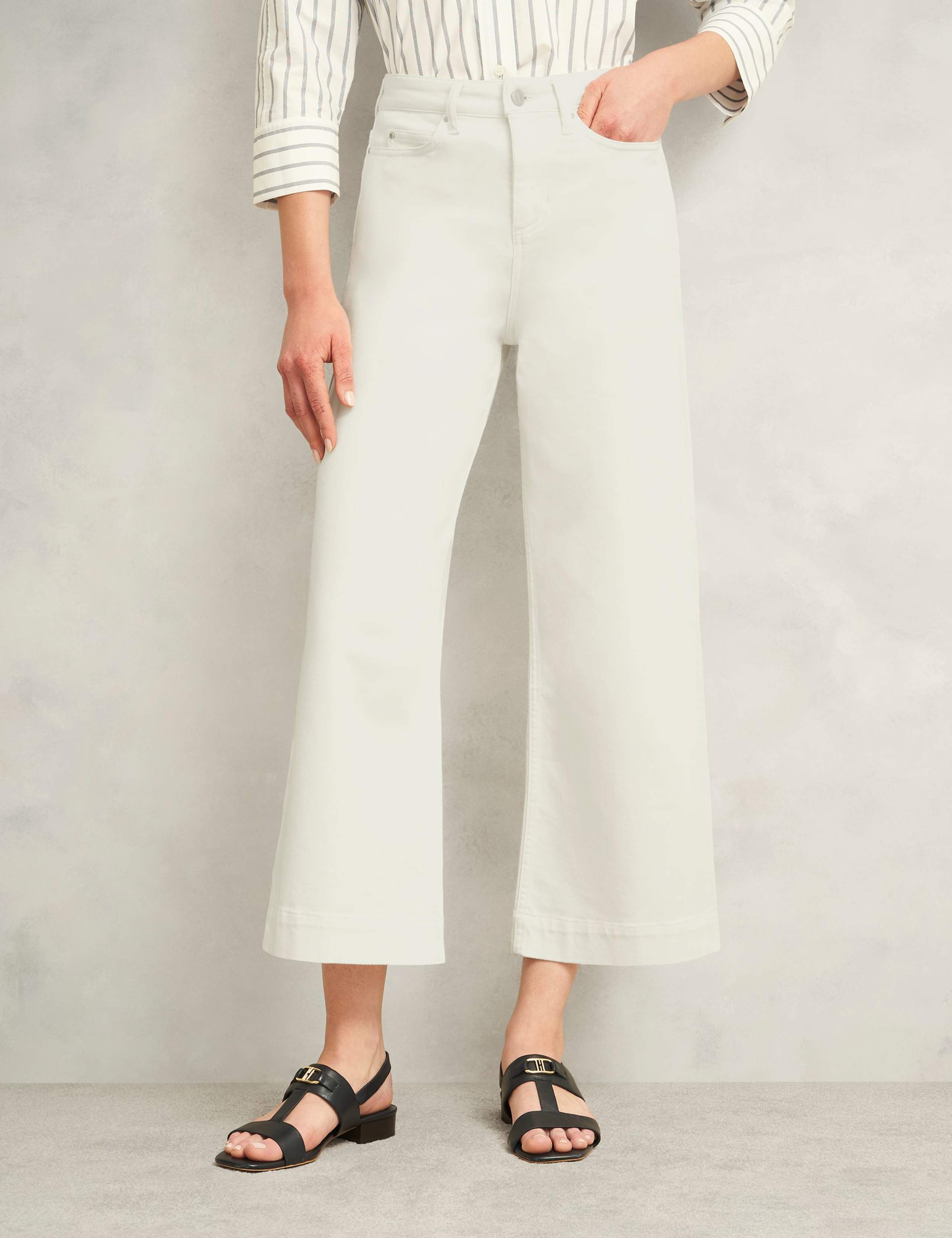 High Waisted Wide Leg Cropped Jeans 3 of 5