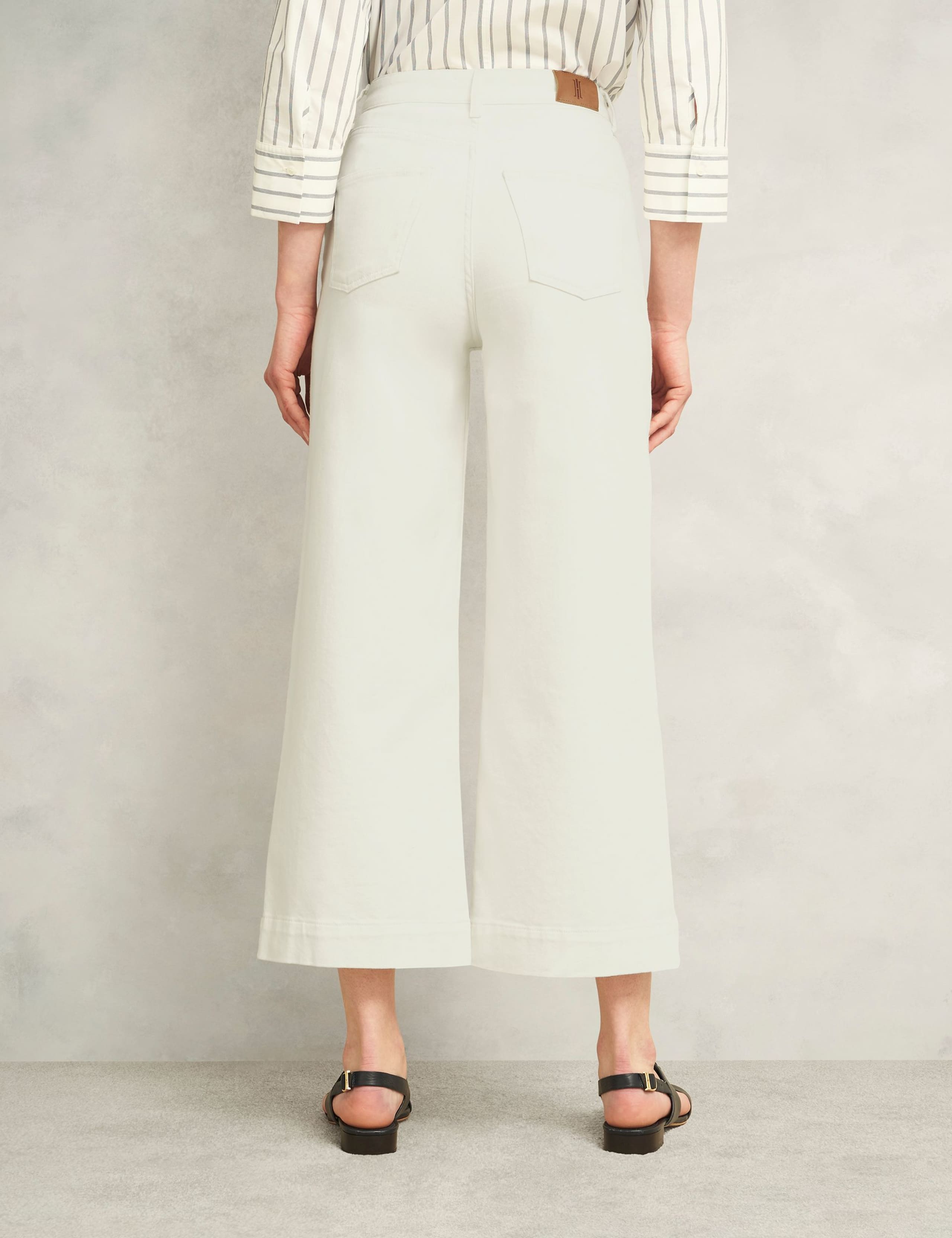 High Waisted Wide Leg Cropped Jeans 4 of 5