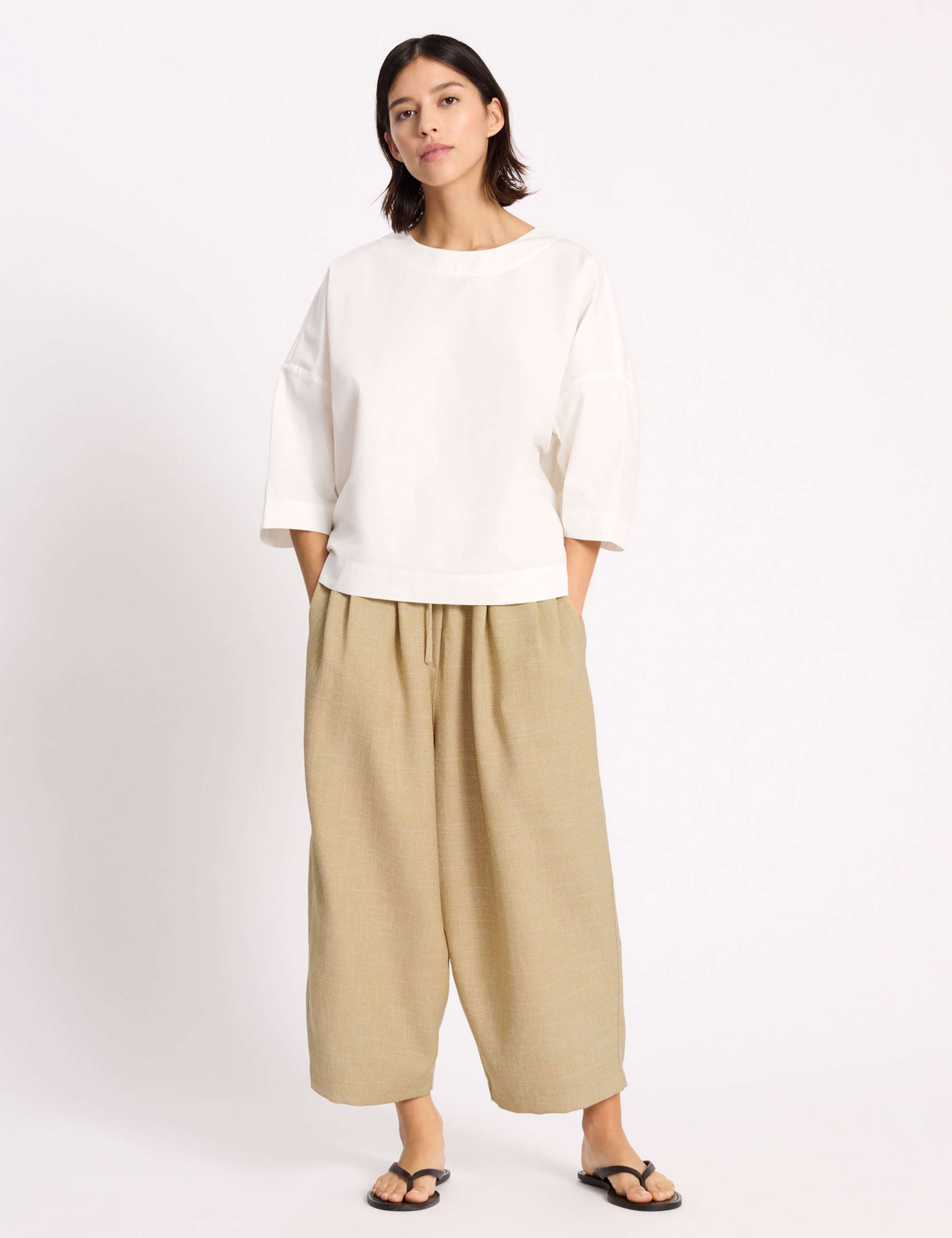 Pure Cotton Round Neck Blouse 3 of 6