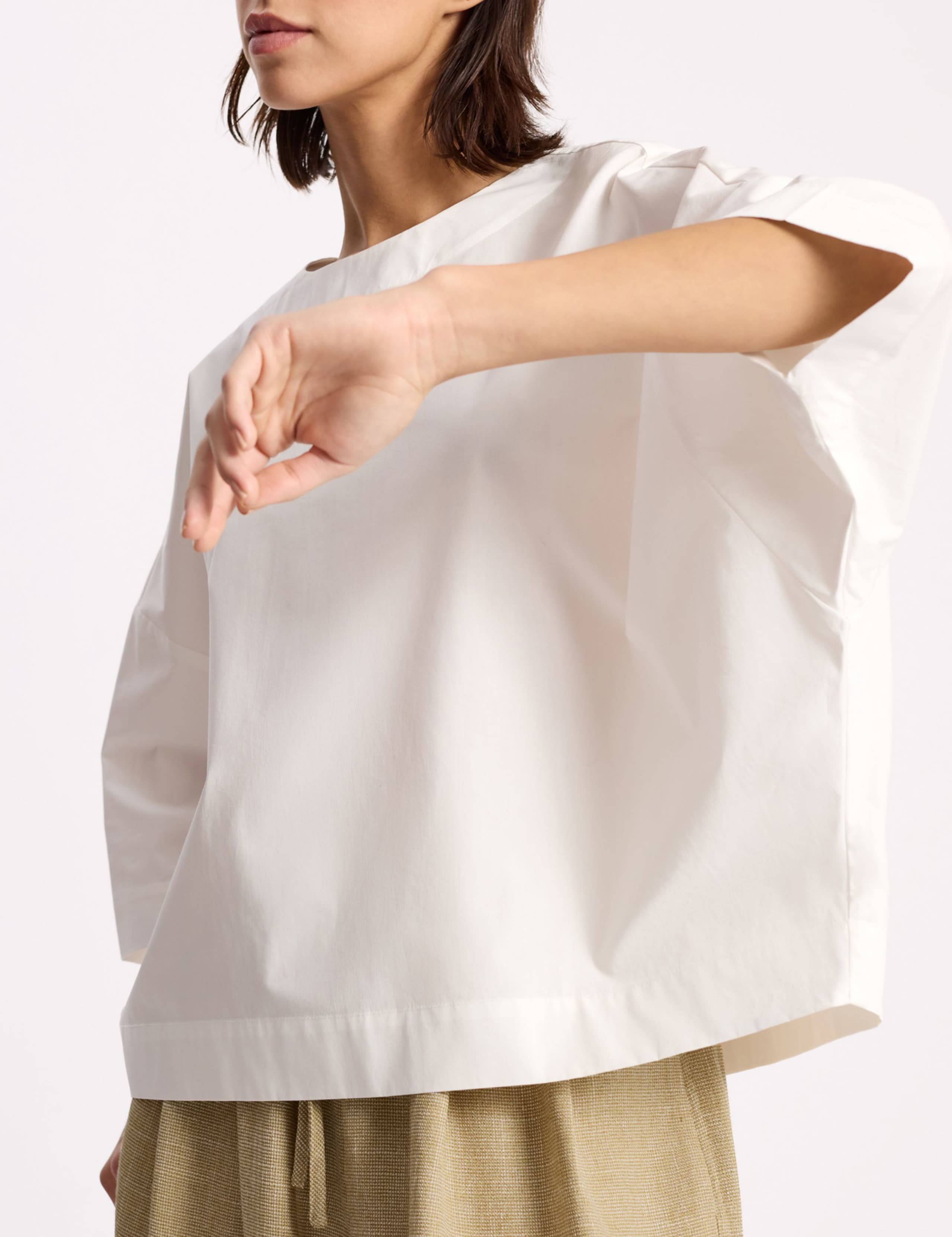 Pure Cotton Round Neck Blouse 5 of 6