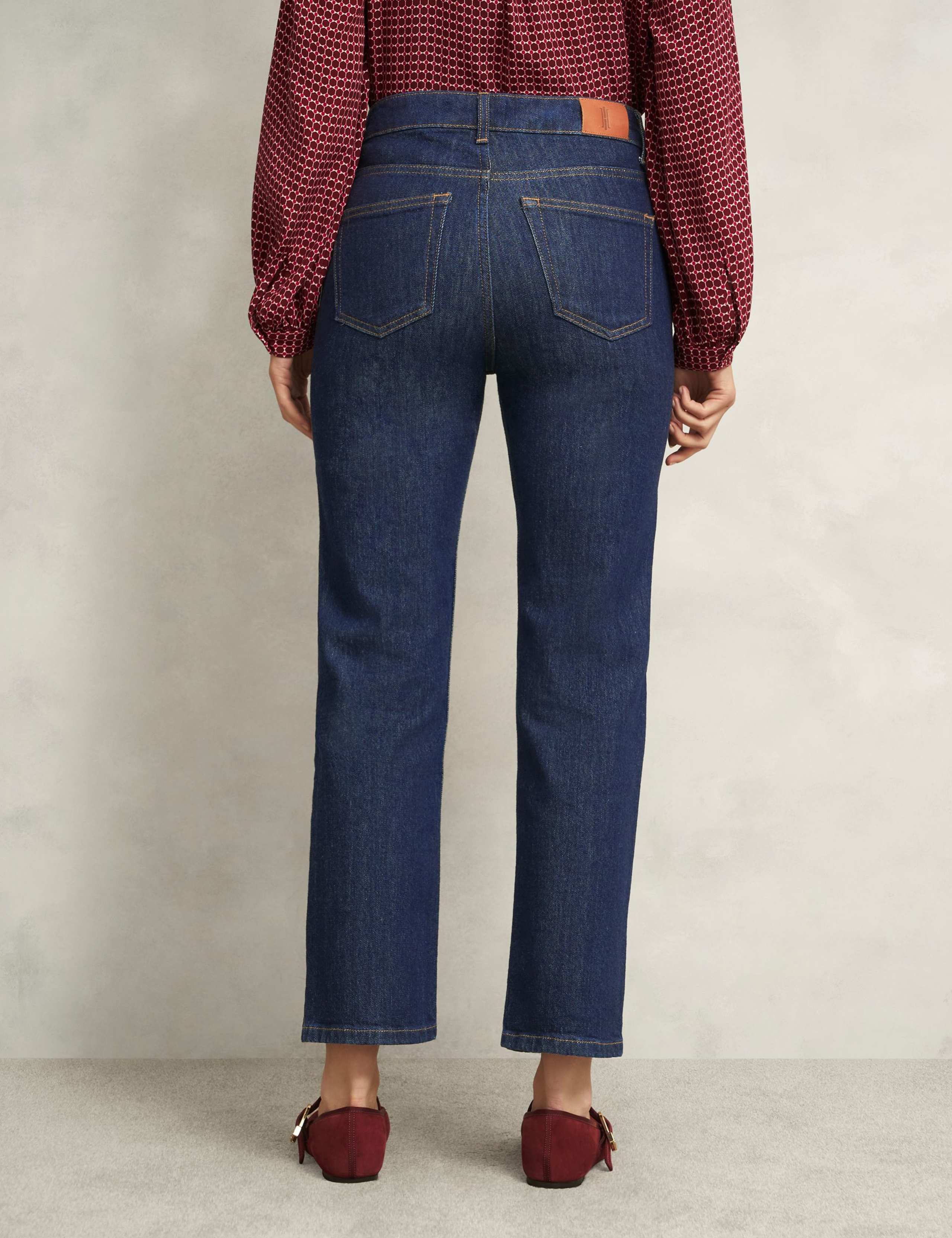 High Waisted Straight Leg Ankle Grazer Jeans 4 of 6