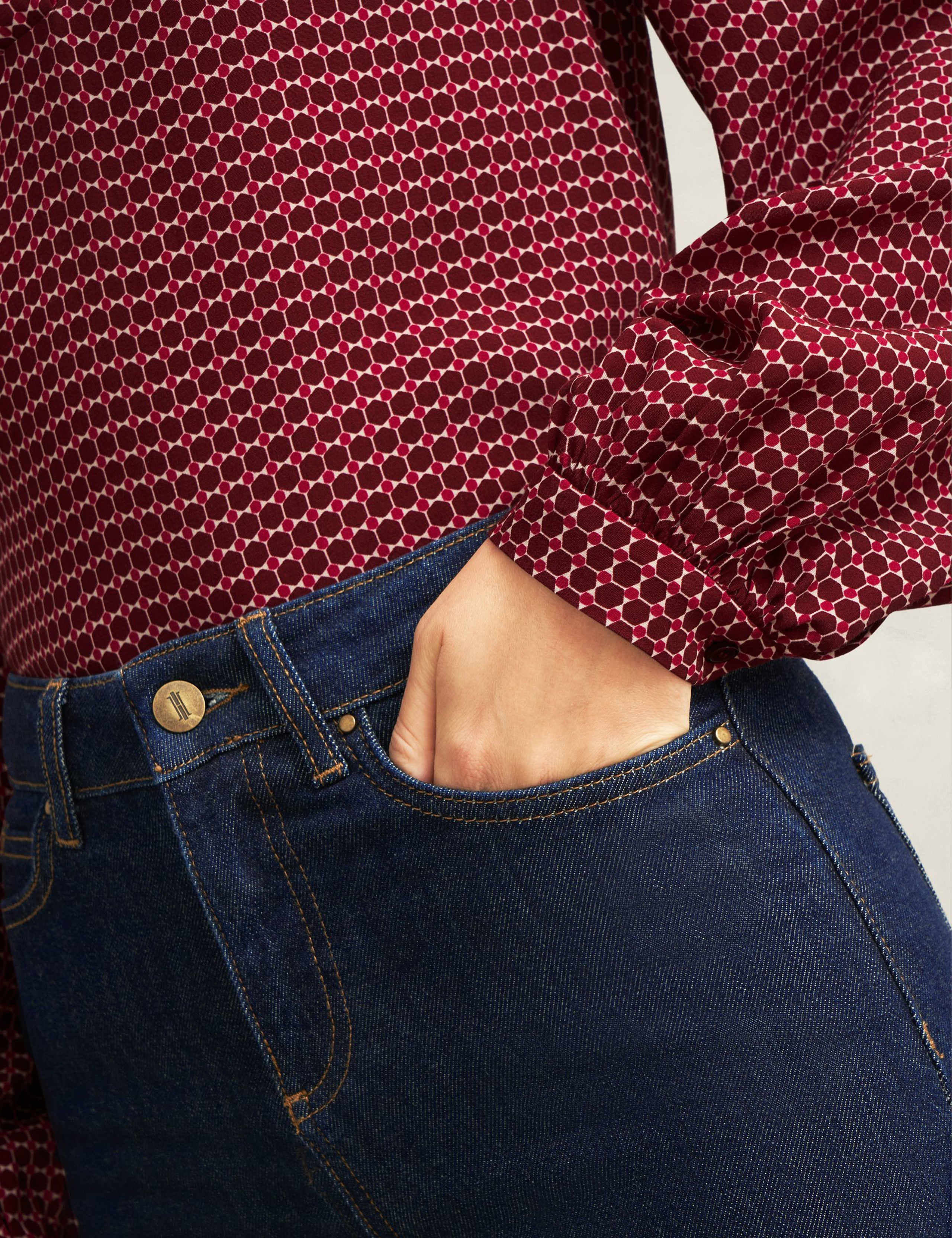High Waisted Straight Leg Ankle Grazer Jeans 5 of 6