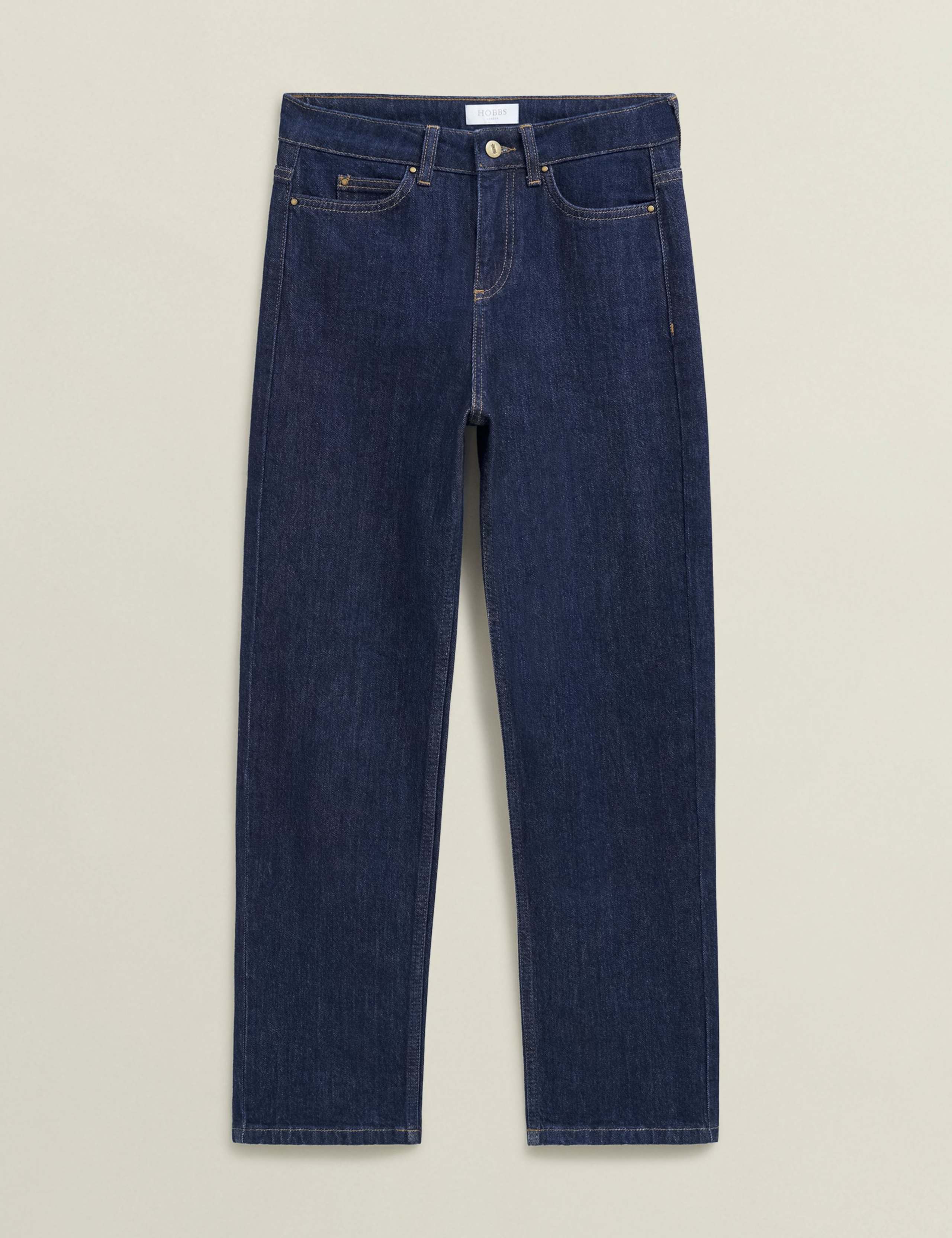 High Waisted Straight Leg Ankle Grazer Jeans 2 of 6