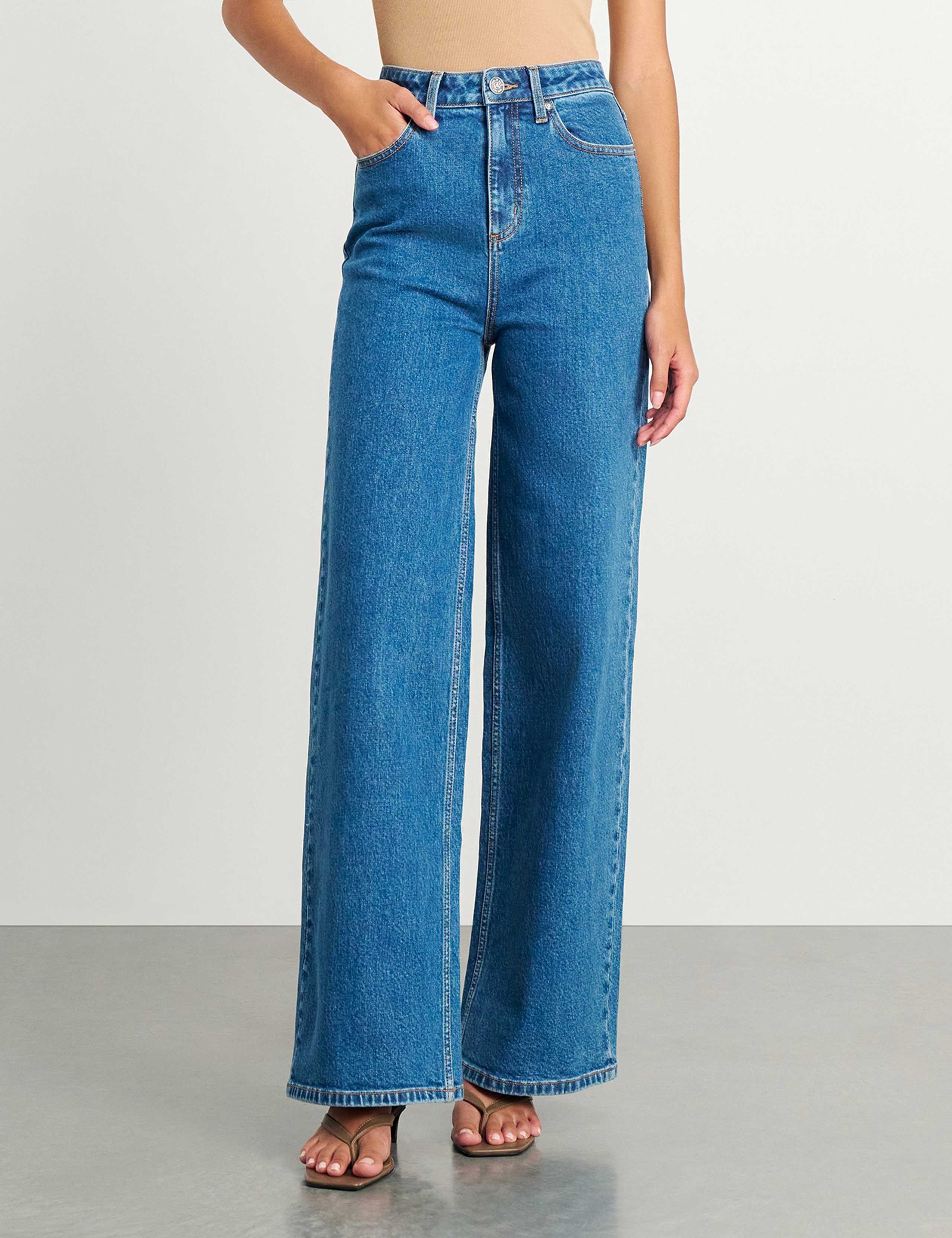 High Waisted Wide Leg Jeans 4 of 6