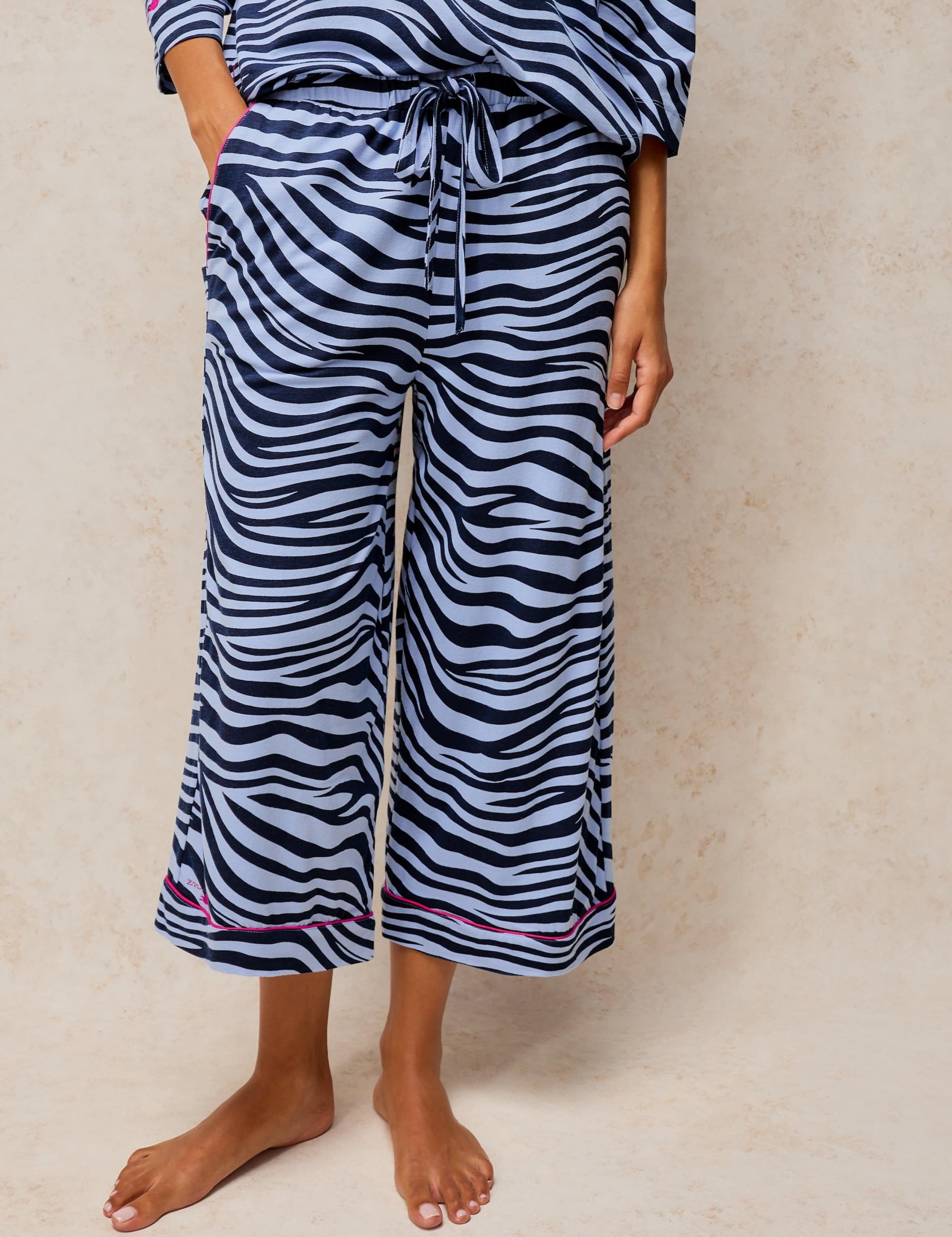 Cotton Rich Printed Jersey Pyjama Bottoms 3 of 6