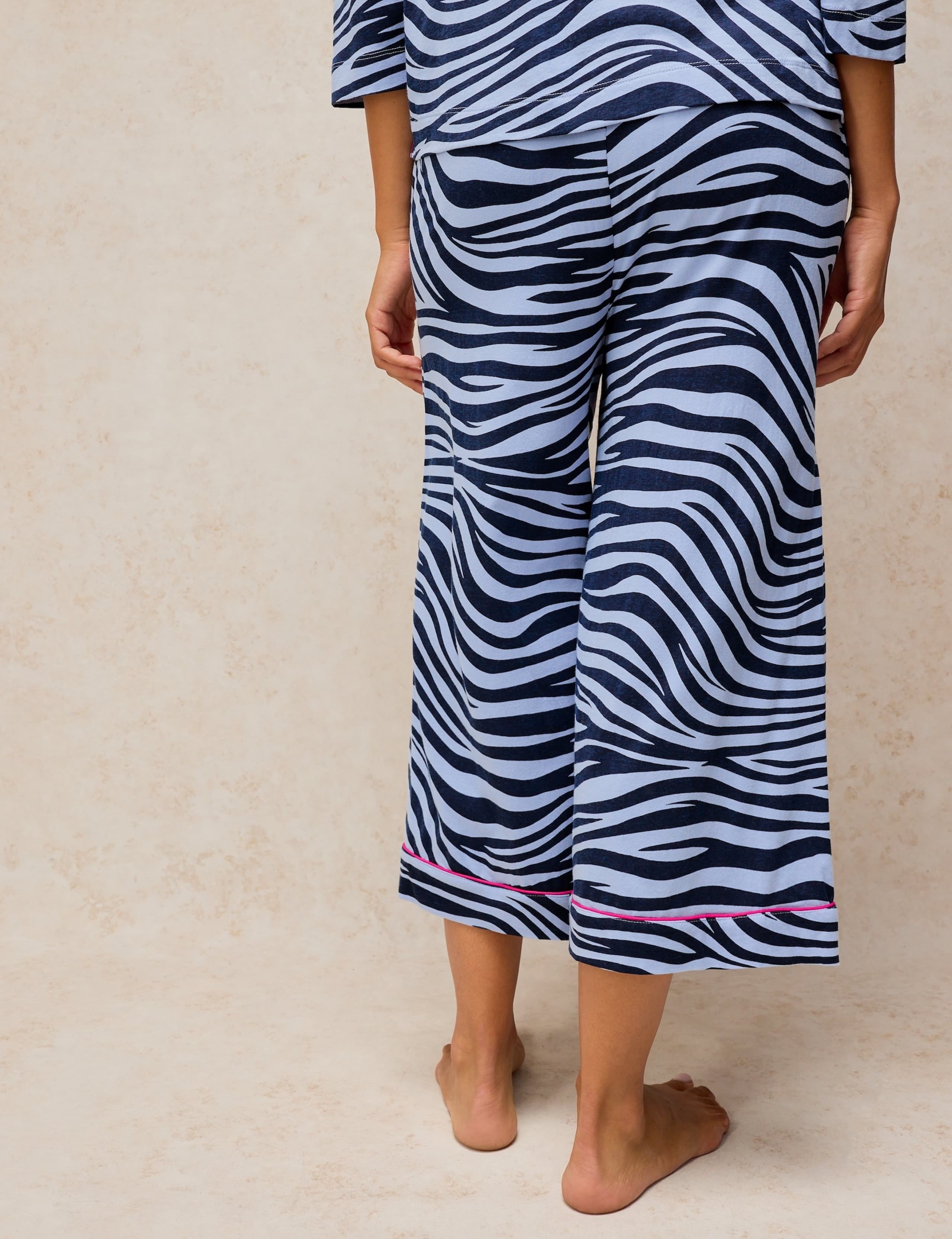 Cotton Rich Printed Jersey Pyjama Bottoms 4 of 6