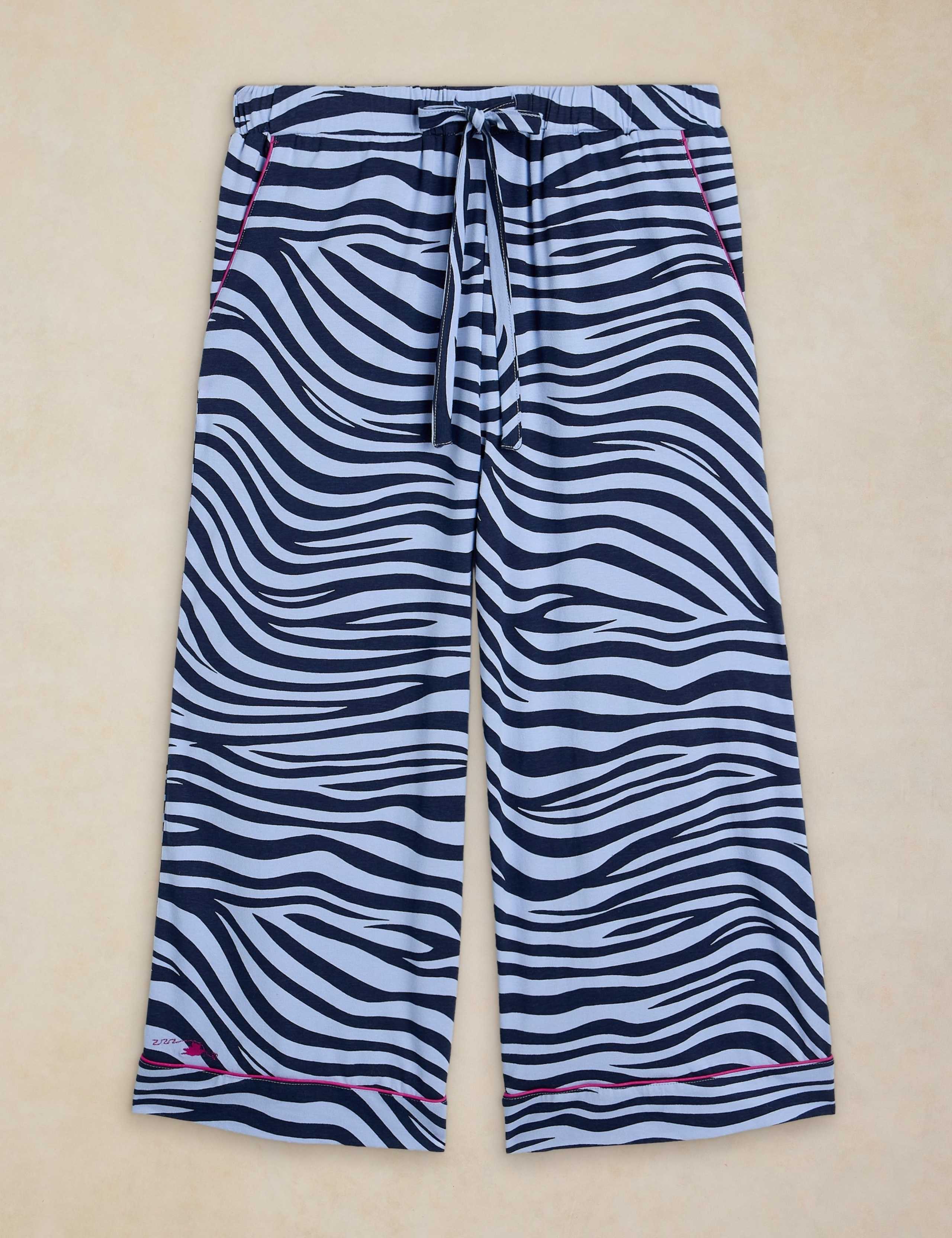 Cotton Rich Printed Jersey Pyjama Bottoms 2 of 6