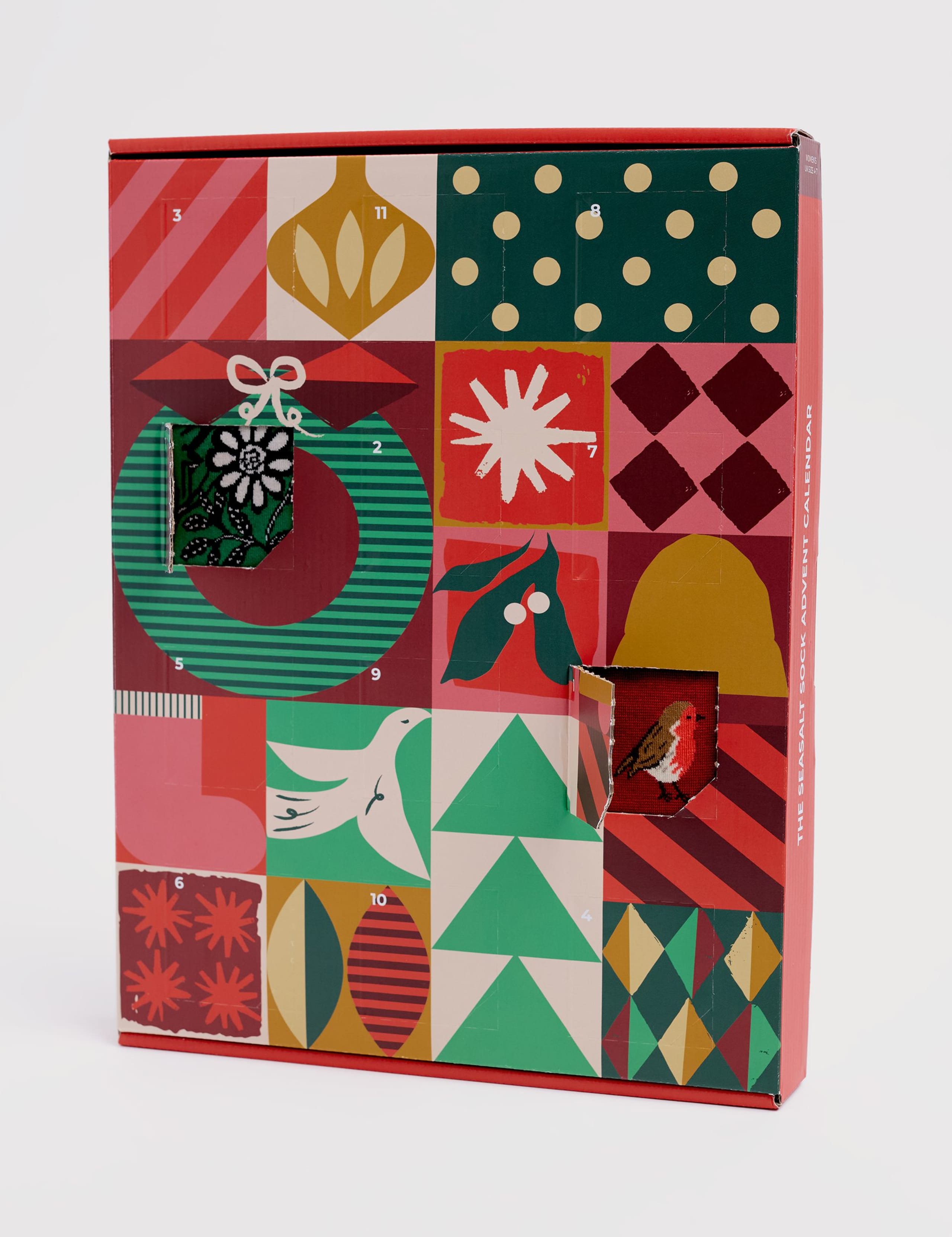 12pk Advent Calendar Ankle High Socks 4 of 4