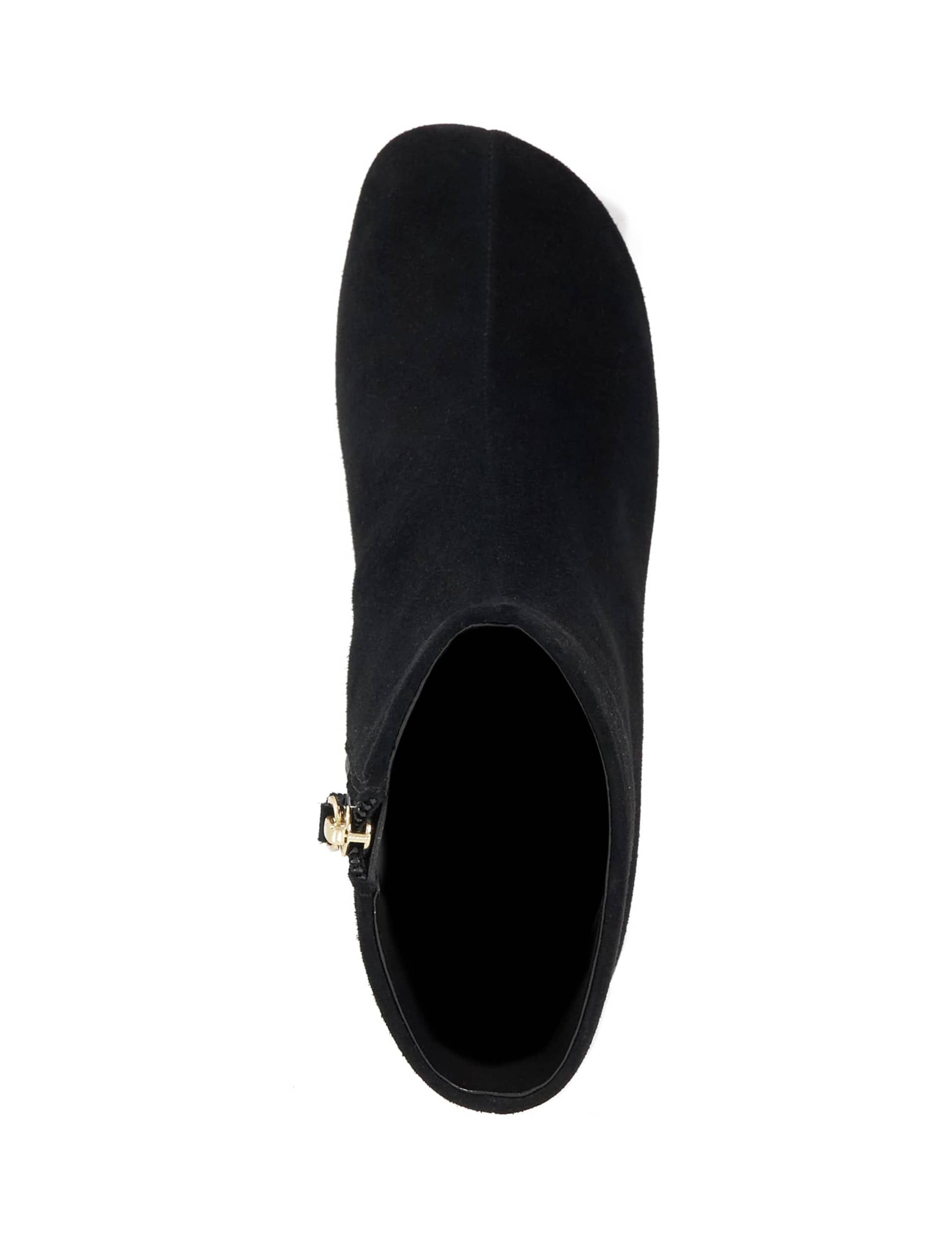 Suede Kitten Heel Round Toe Ankle Boots 2 of 5