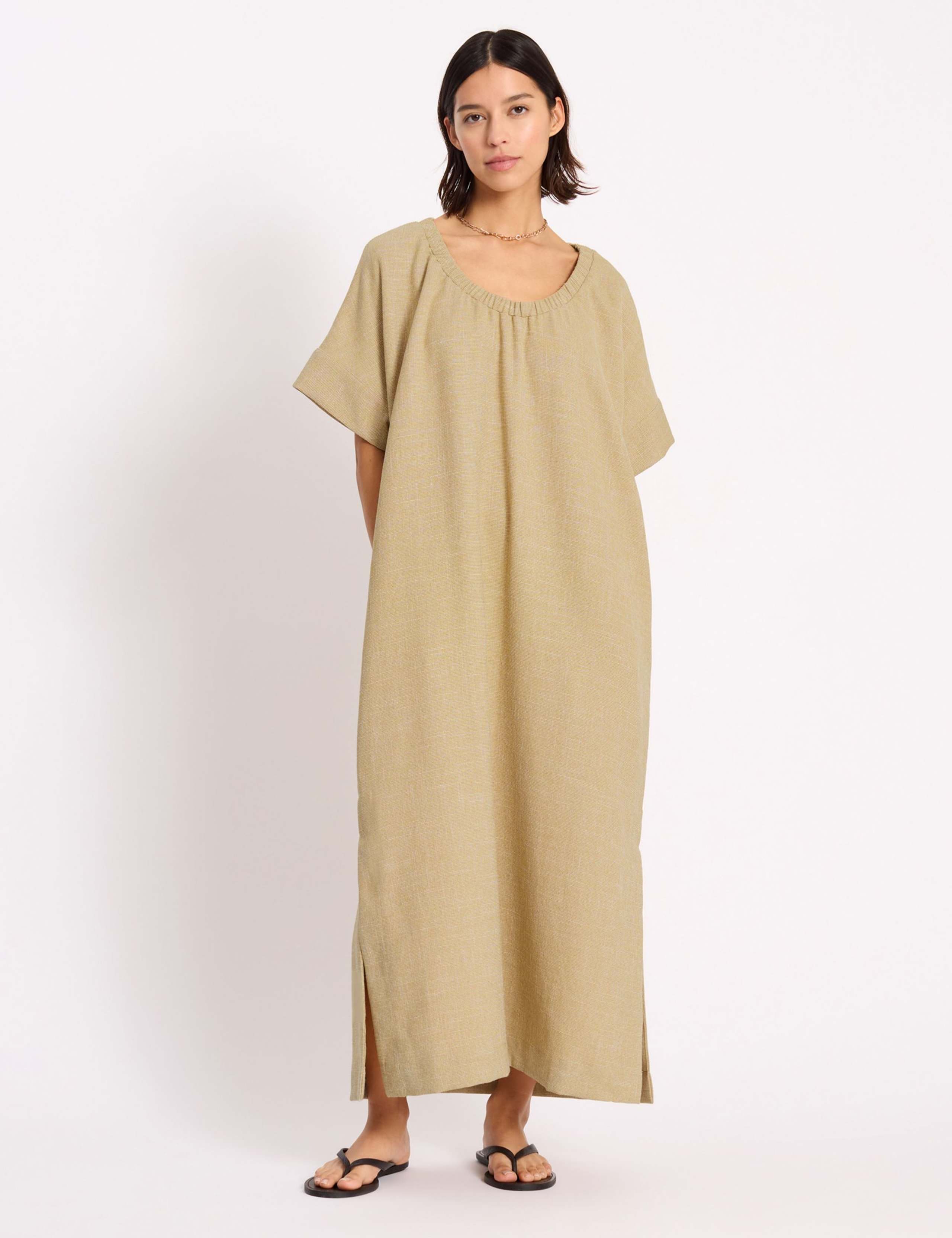 Round Neck Maxi Relaxed Kaftan Dress 3 of 6