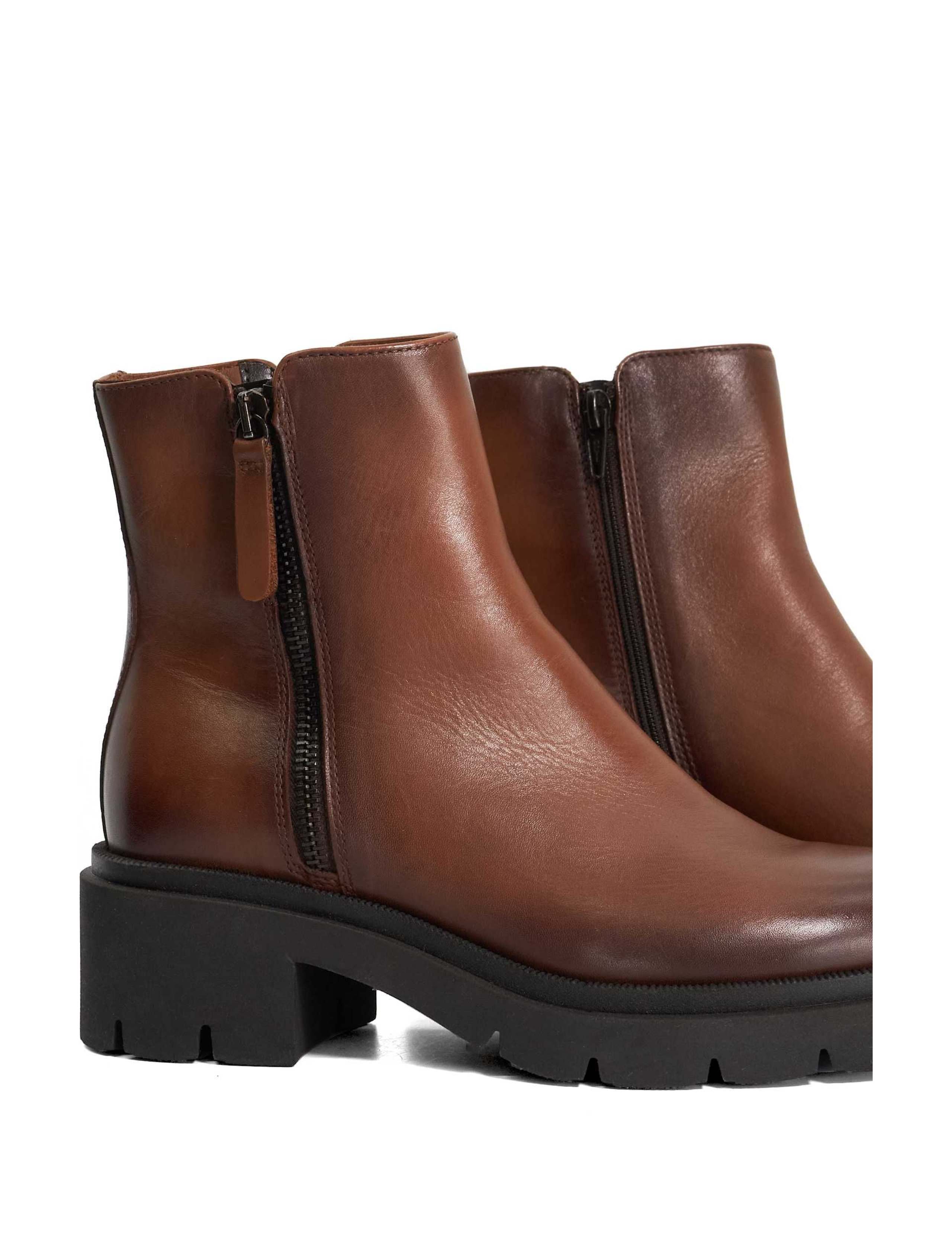 Leather Chelsea Block Heel Boots 5 of 5