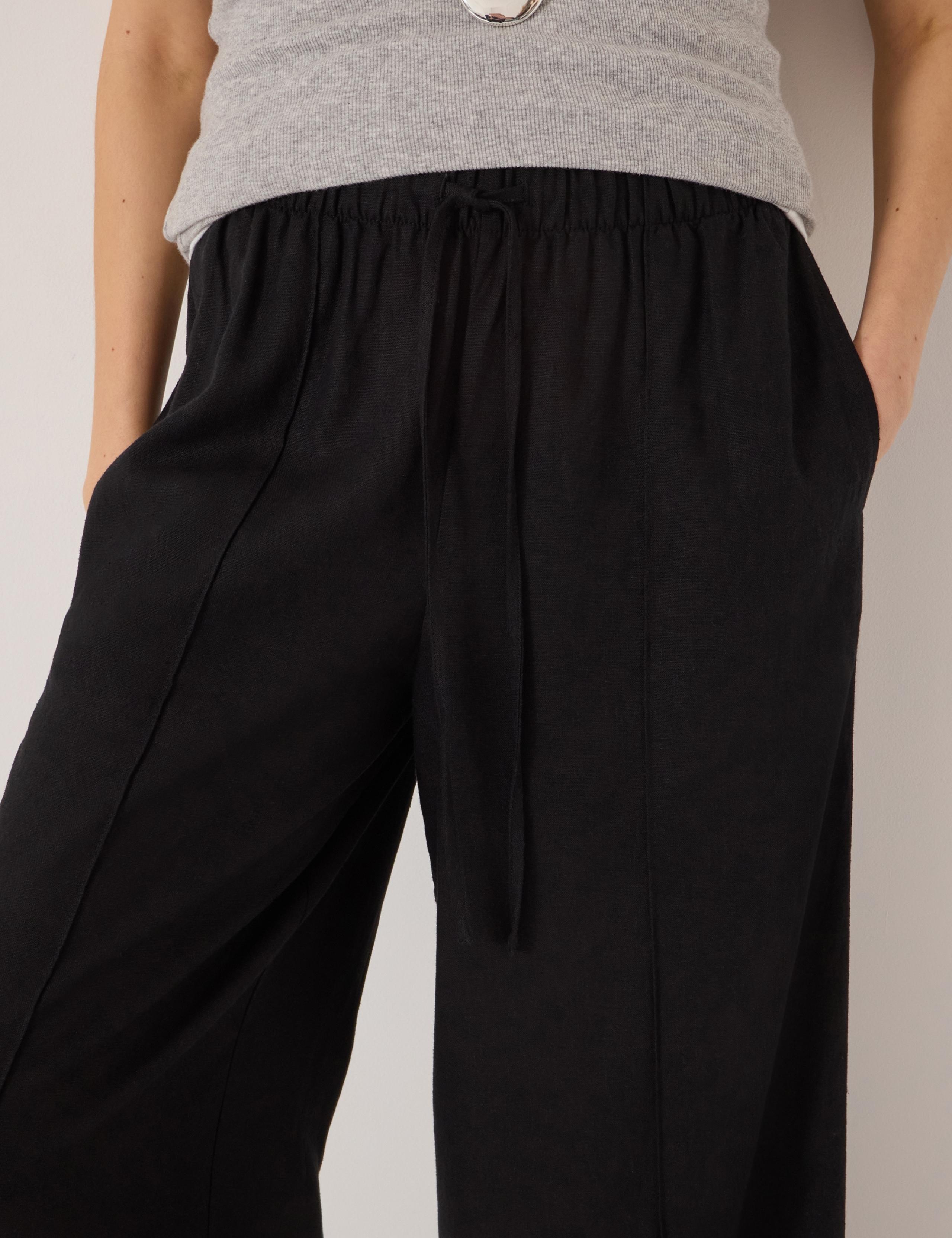 Linen Blend Wide Leg Trousers 4 of 5