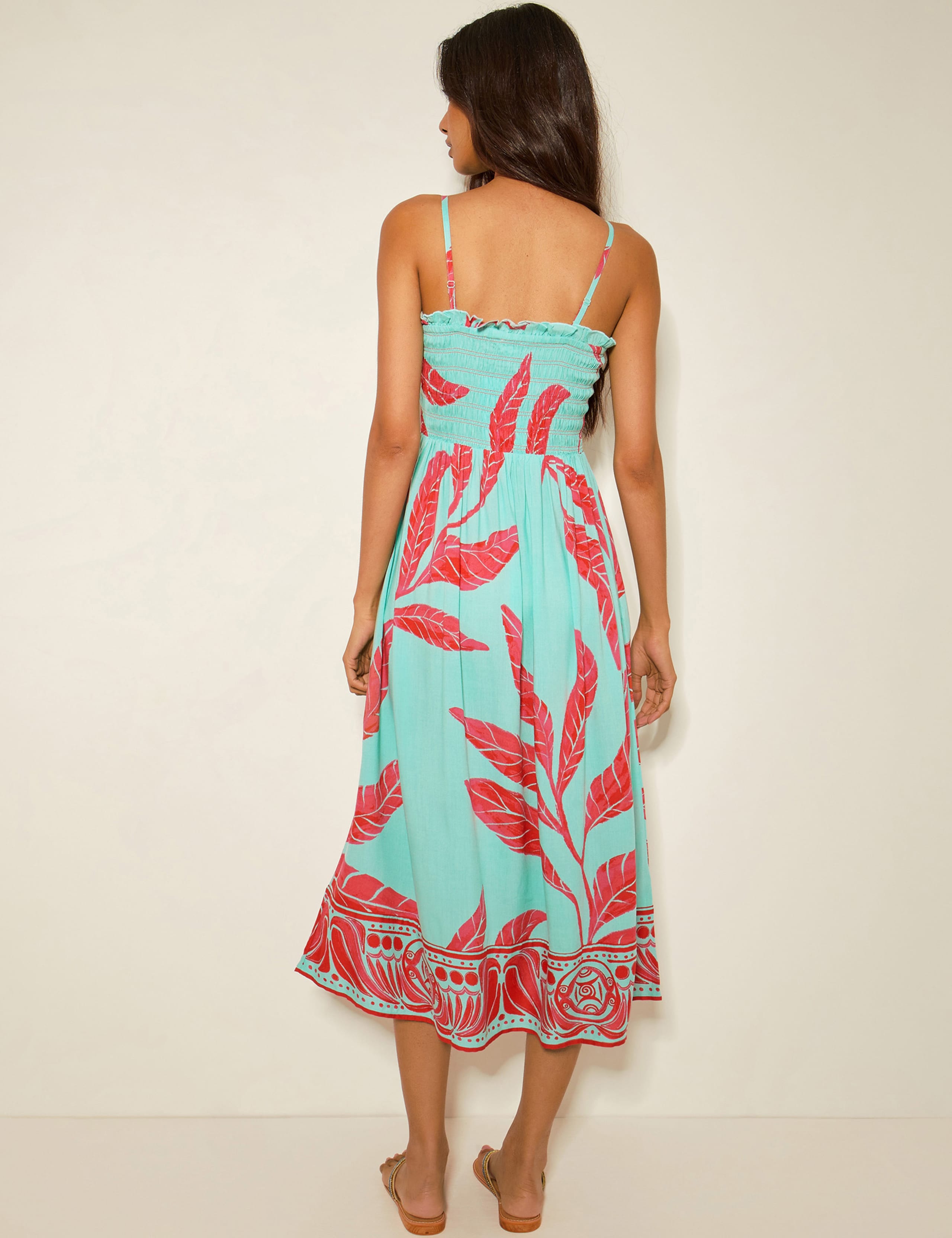 Floral Bandeau Strappy Midi Tailored Dress 4 of 4