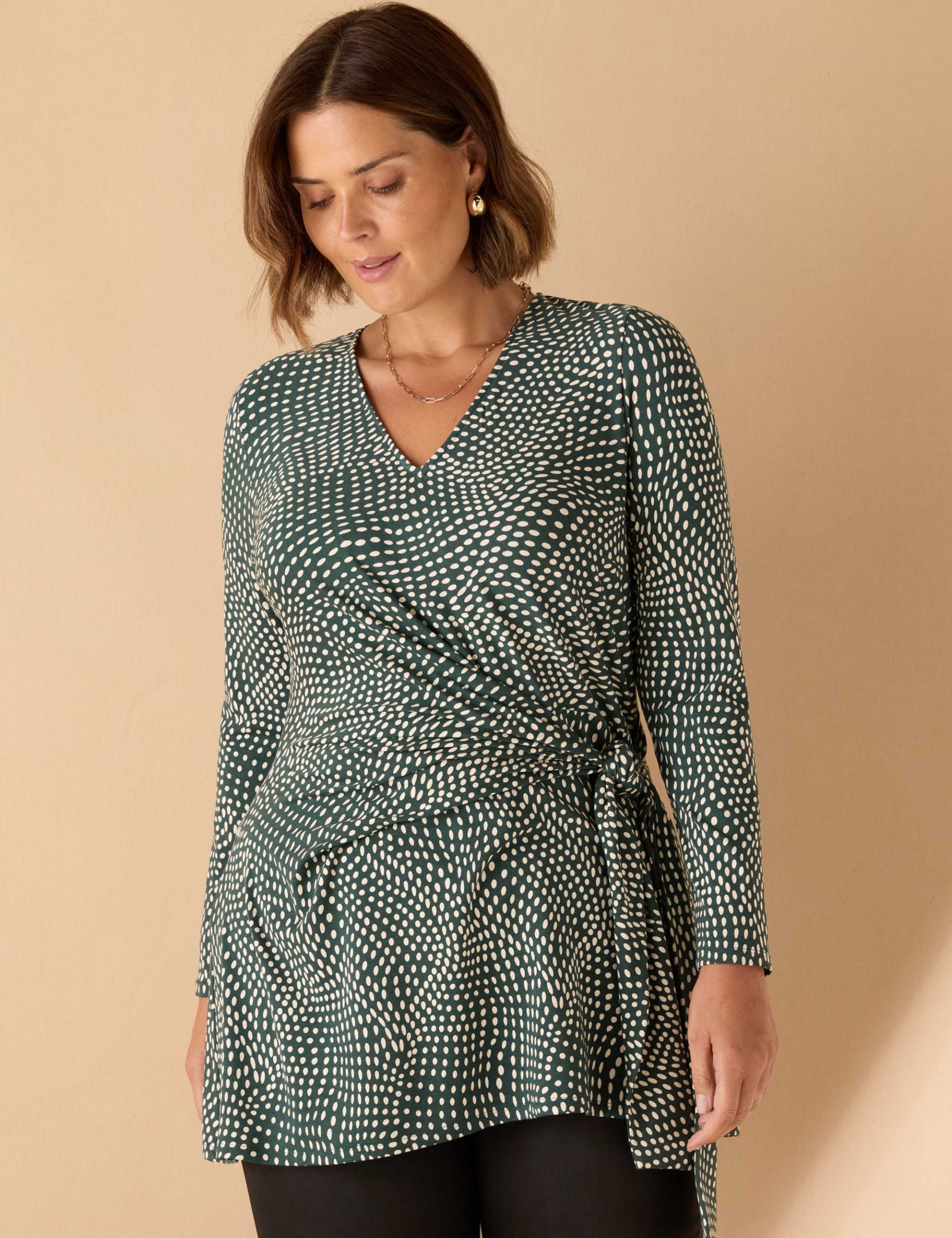 Polka Dot V-Neck Tunic 2 of 5