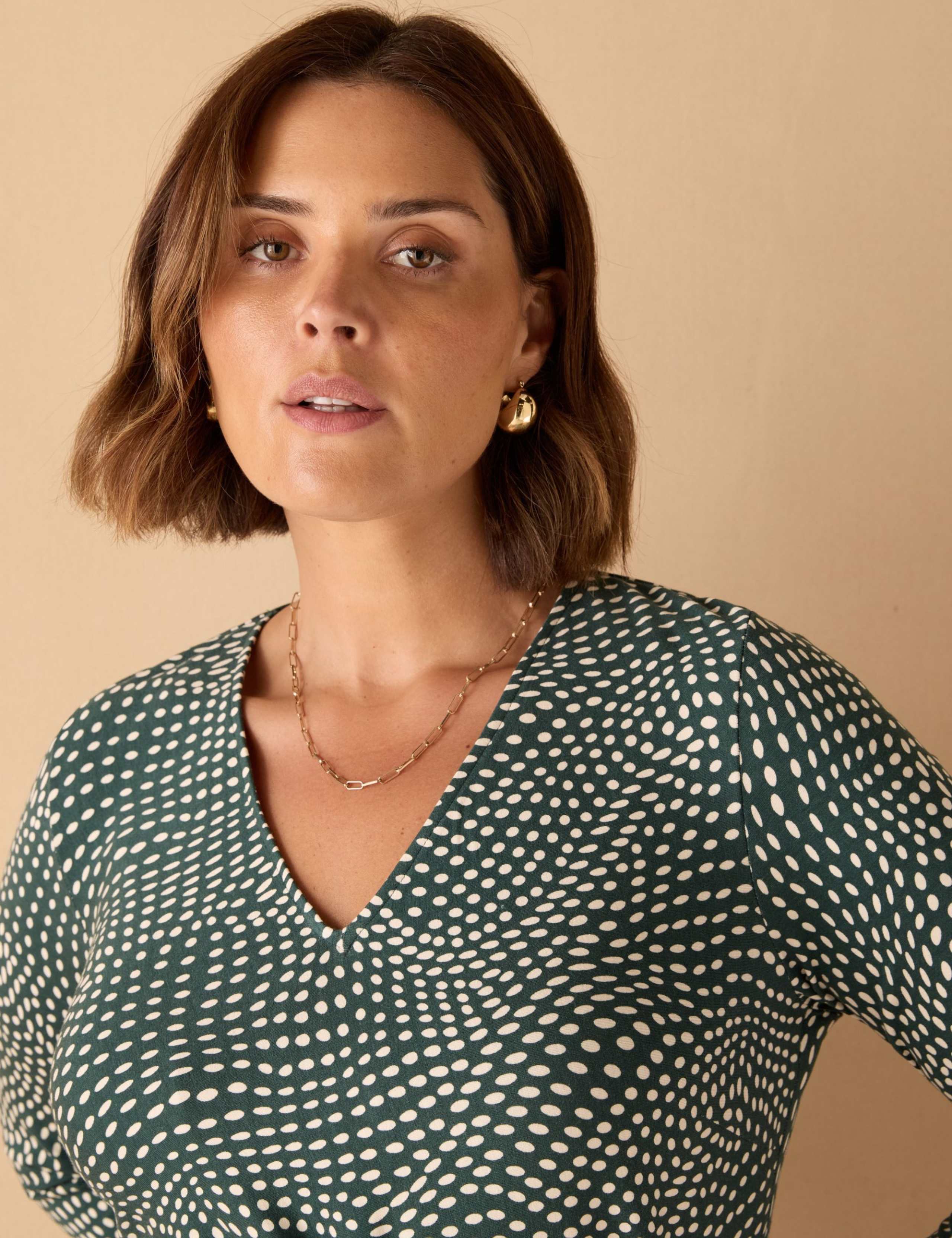 Polka Dot V-Neck Tunic 4 of 5