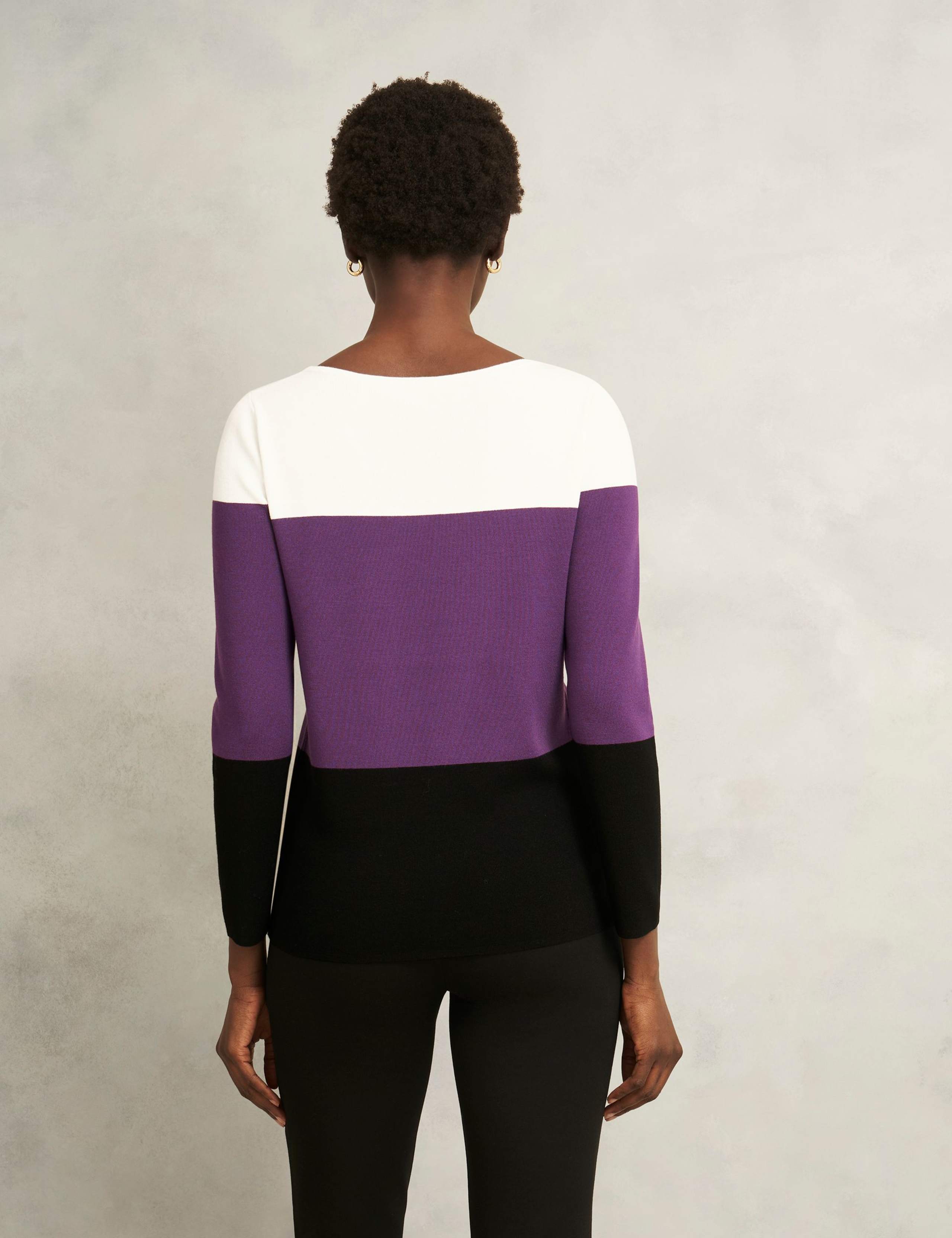 Colour Block Slash Neck Jumper 4 of 5