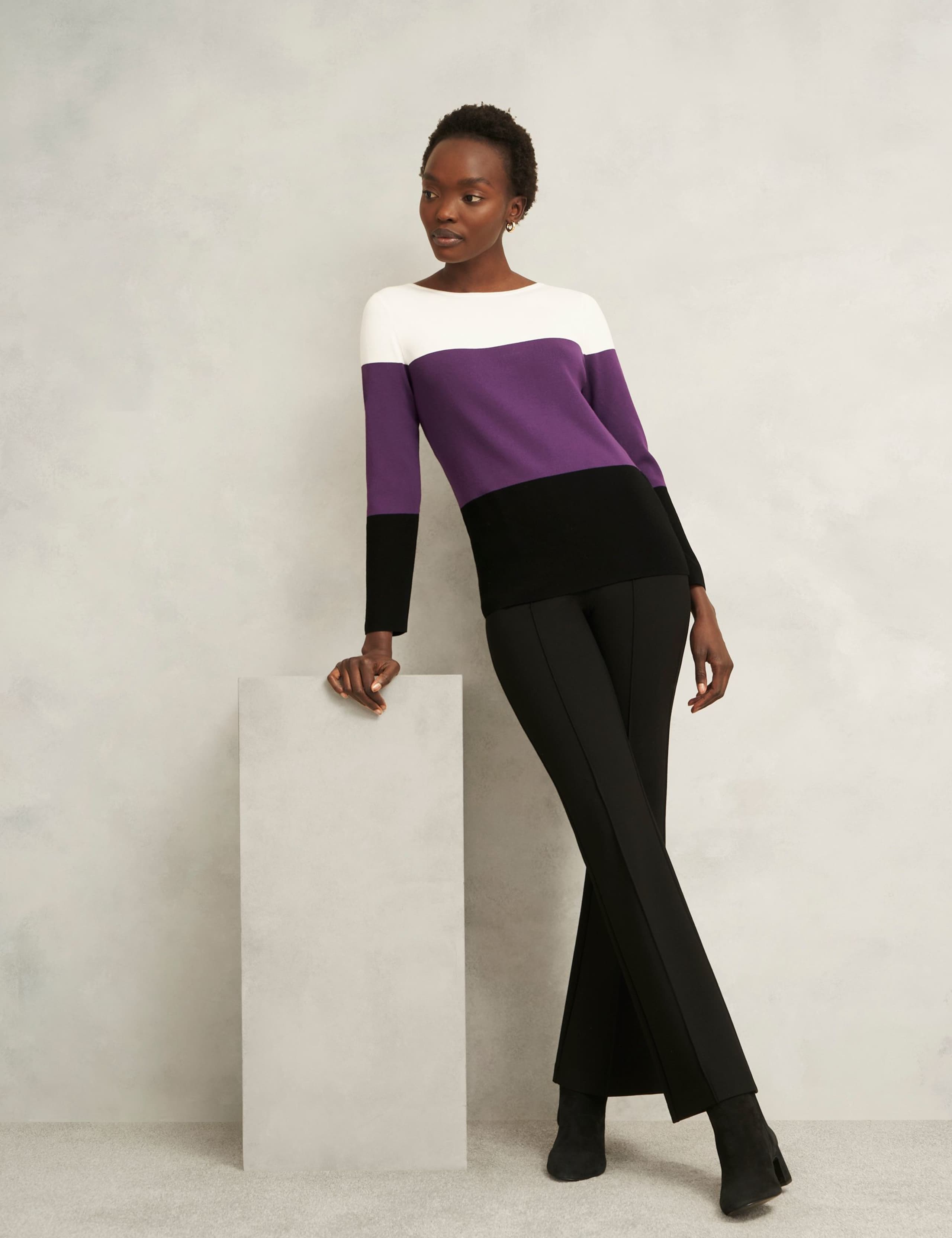 Colour Block Slash Neck Jumper 5 of 5