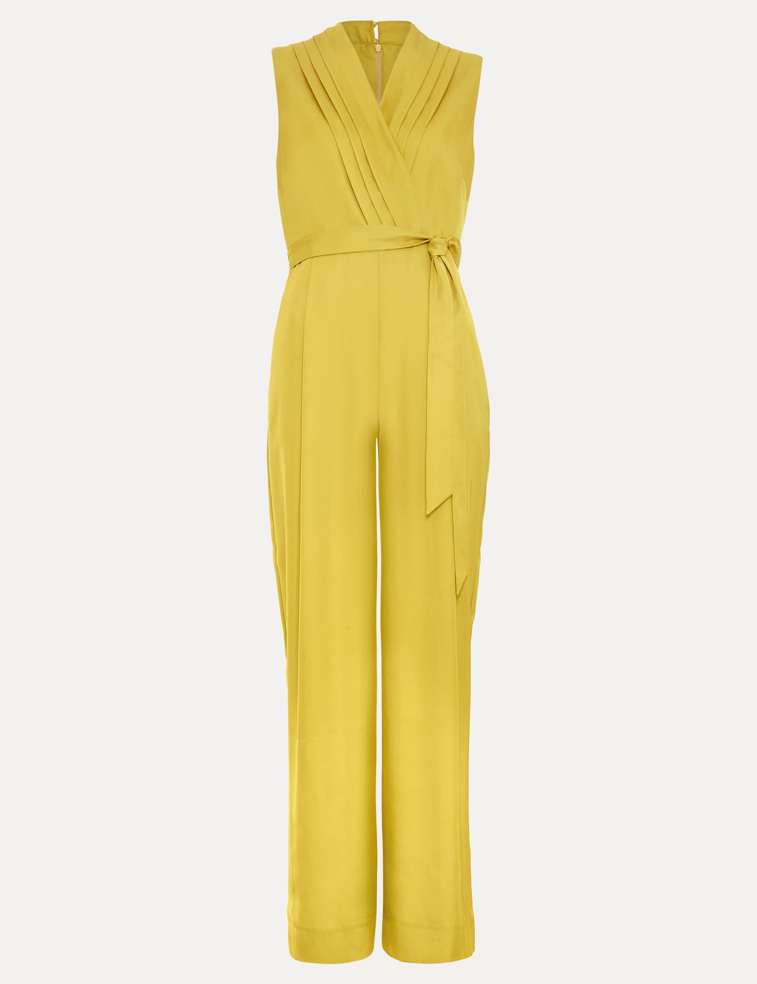 Satin Belted Sleeveless Wide Leg Jumpsuit 2 of 6