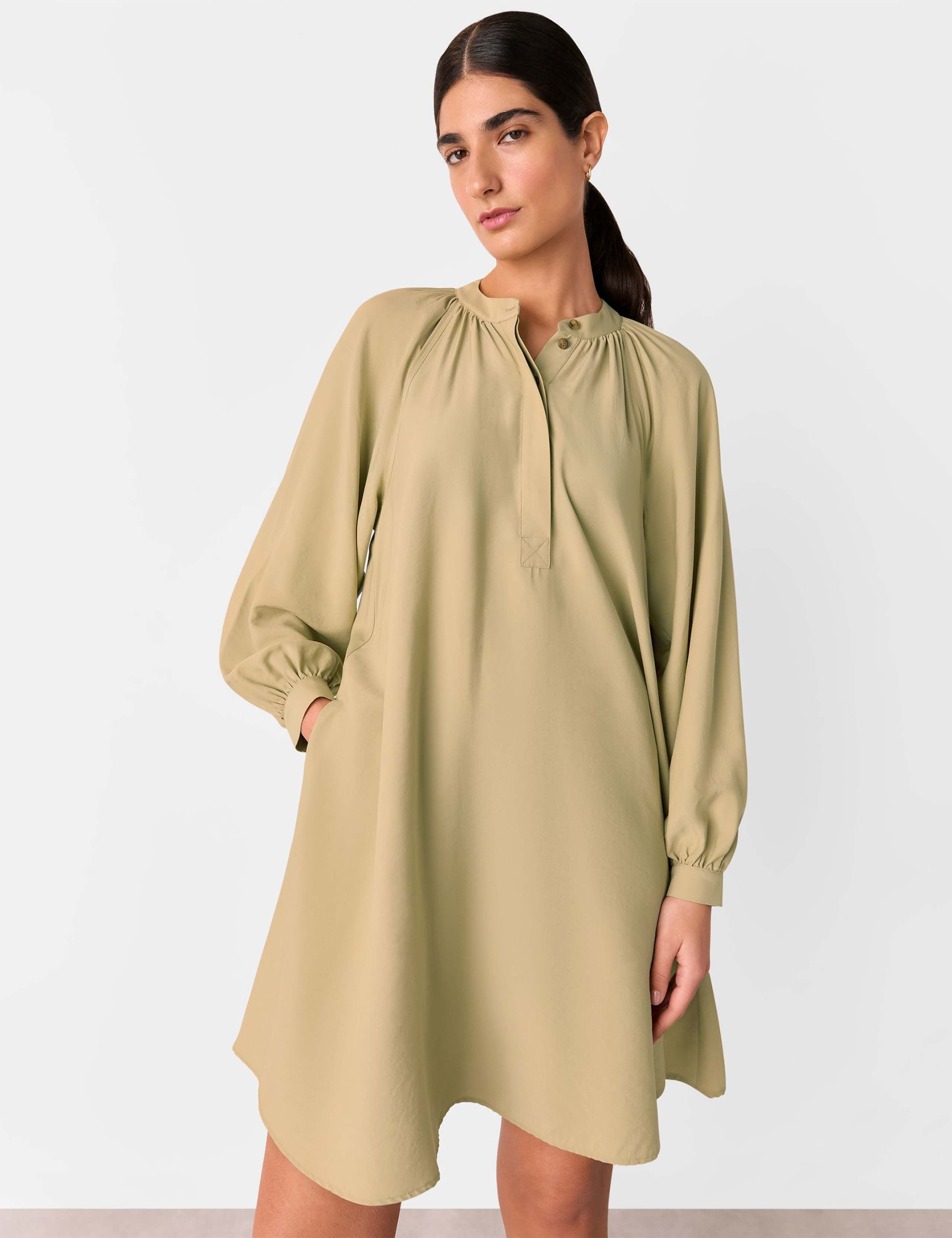 Gathered Draped Mini Relaxed Dress 4 of 4
