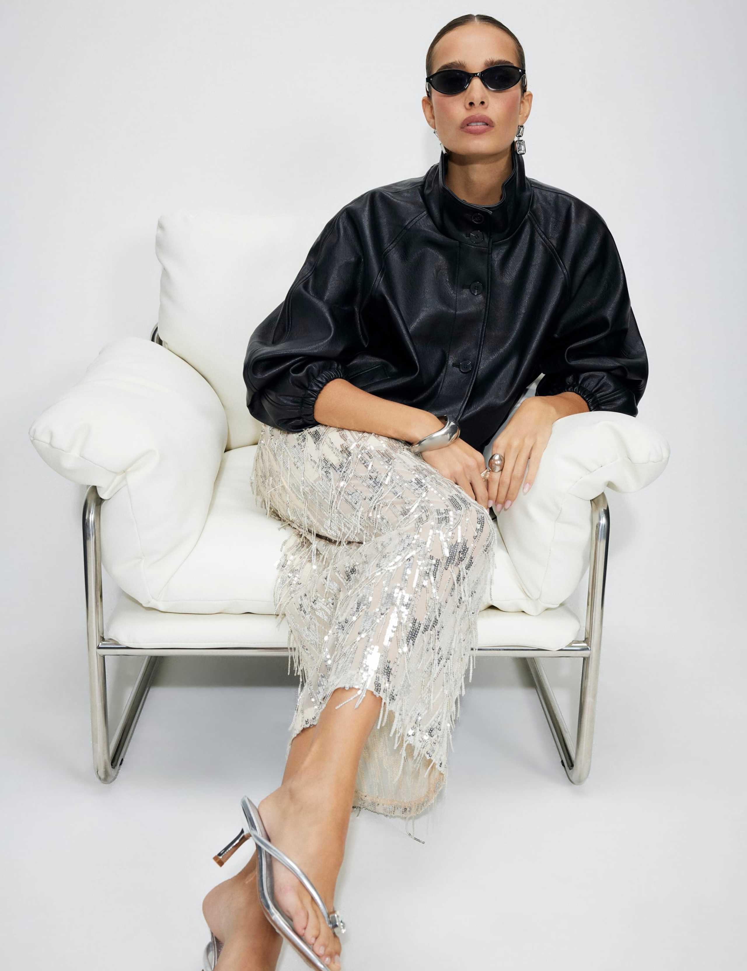Sequin Midi Pencil Skirt 2 of 6