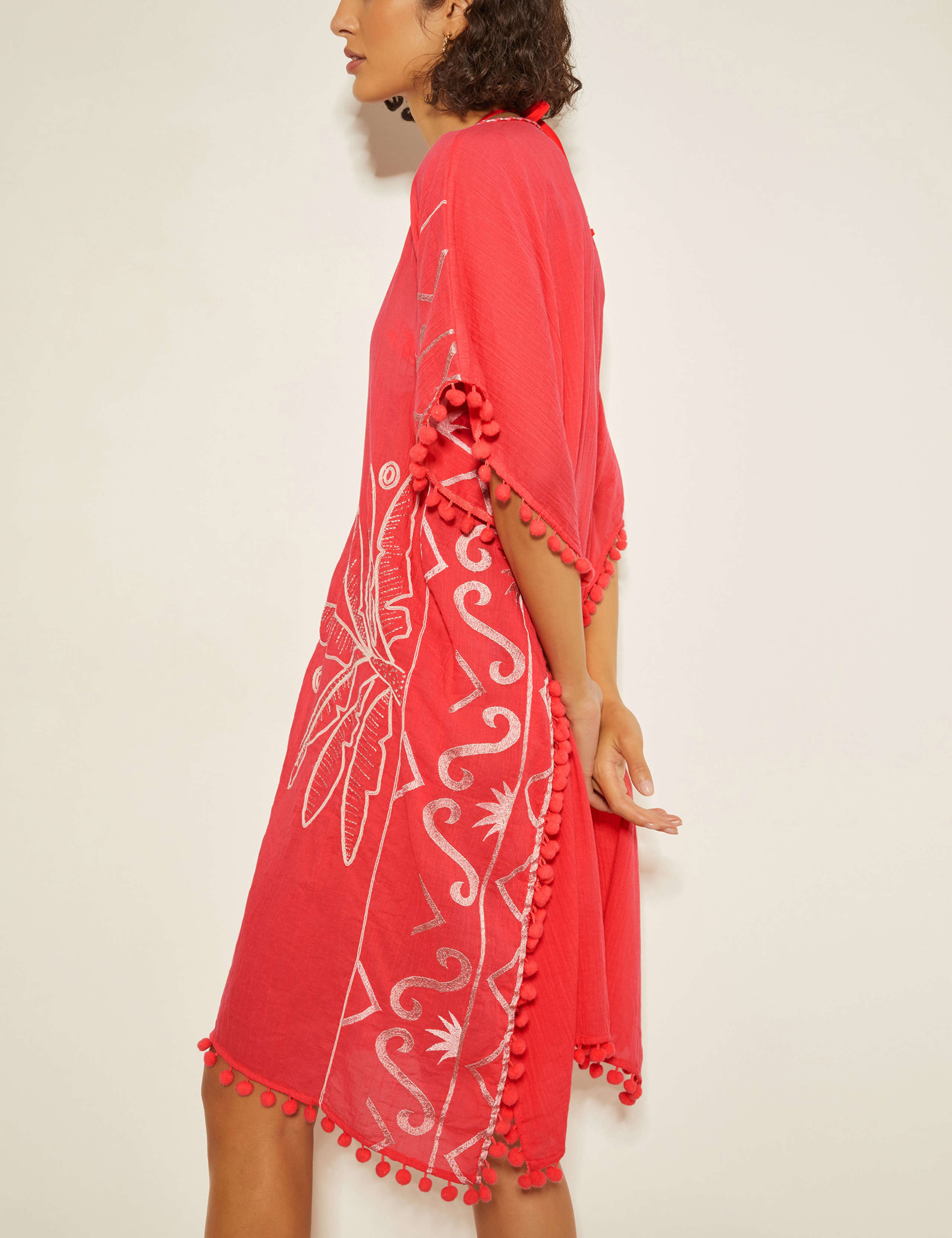 Pure Cotton Tassel Beach Cover Up Kaftan 2 of 4