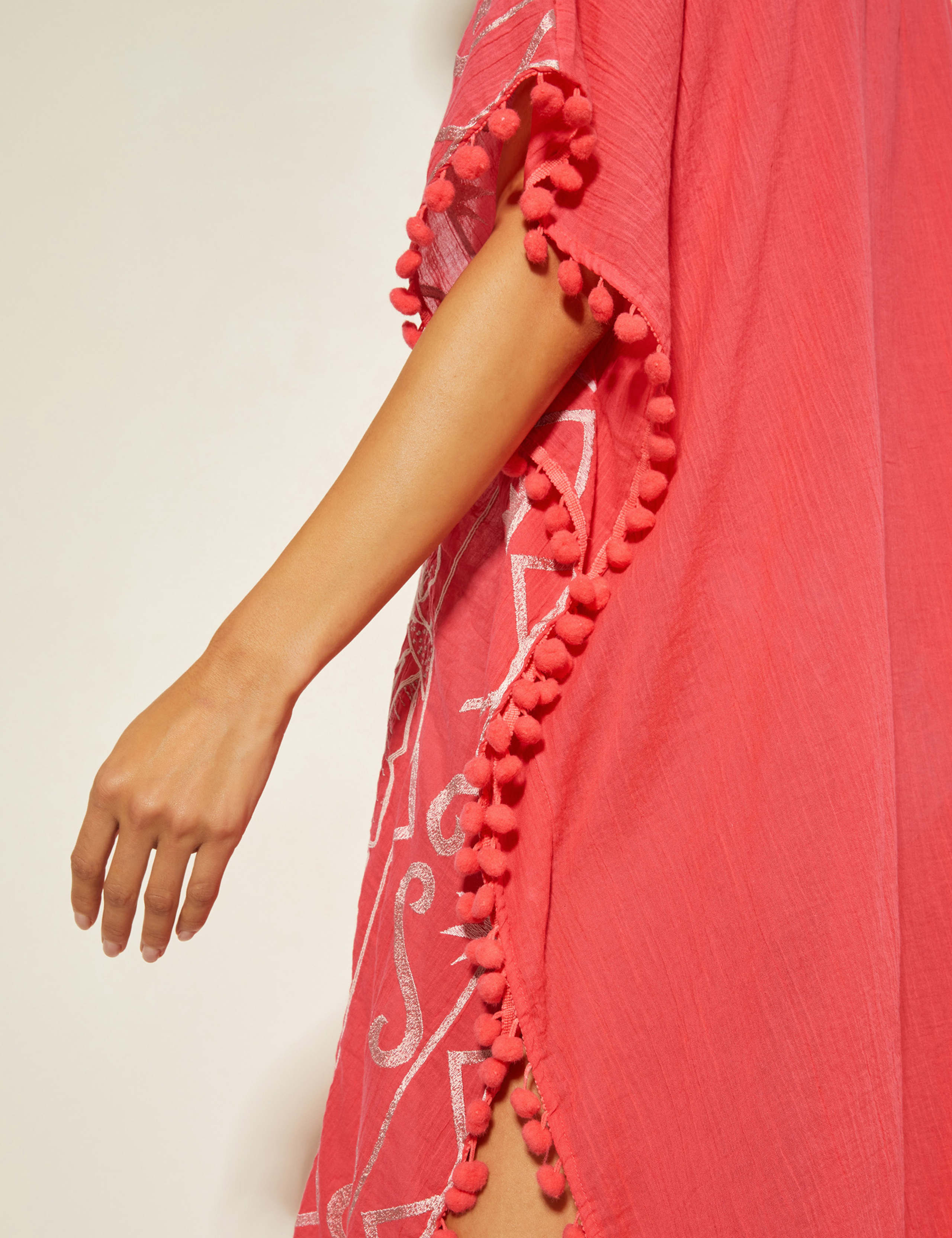 Pure Cotton Tassel Beach Cover Up Kaftan 3 of 4