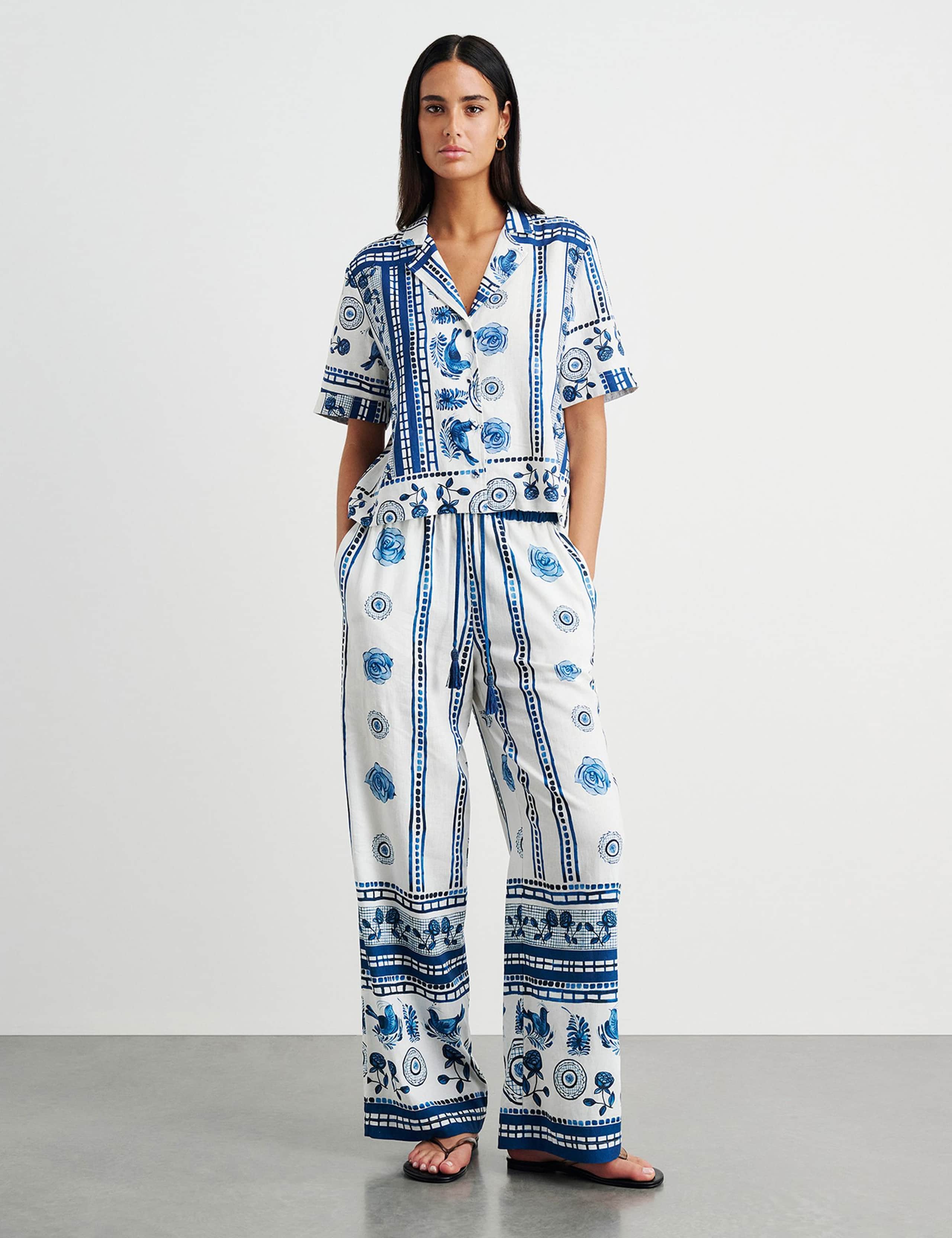 Linen Rich Lovebird Print Shirt 5 of 6