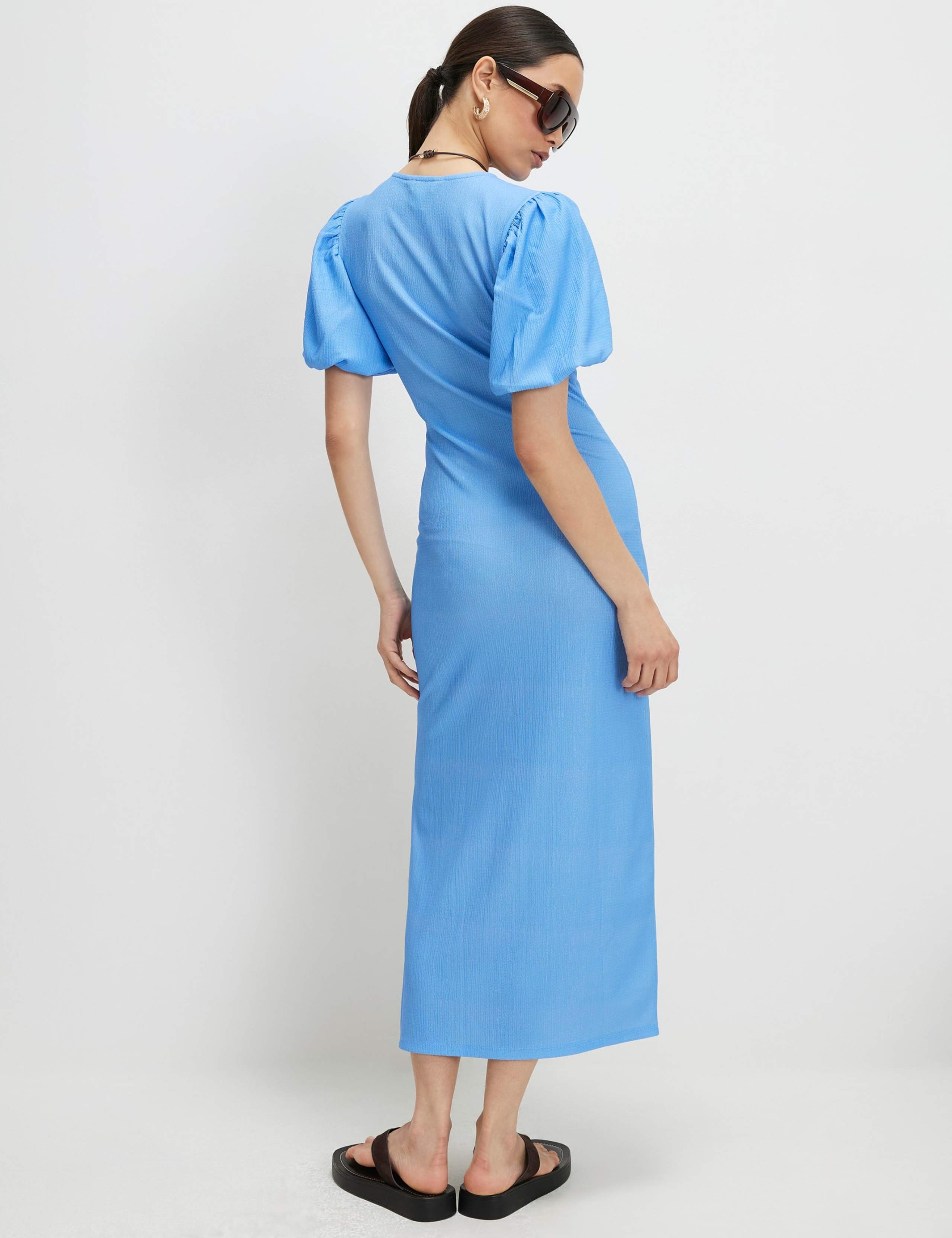 Textured Printed Midi Dress 2 of 4