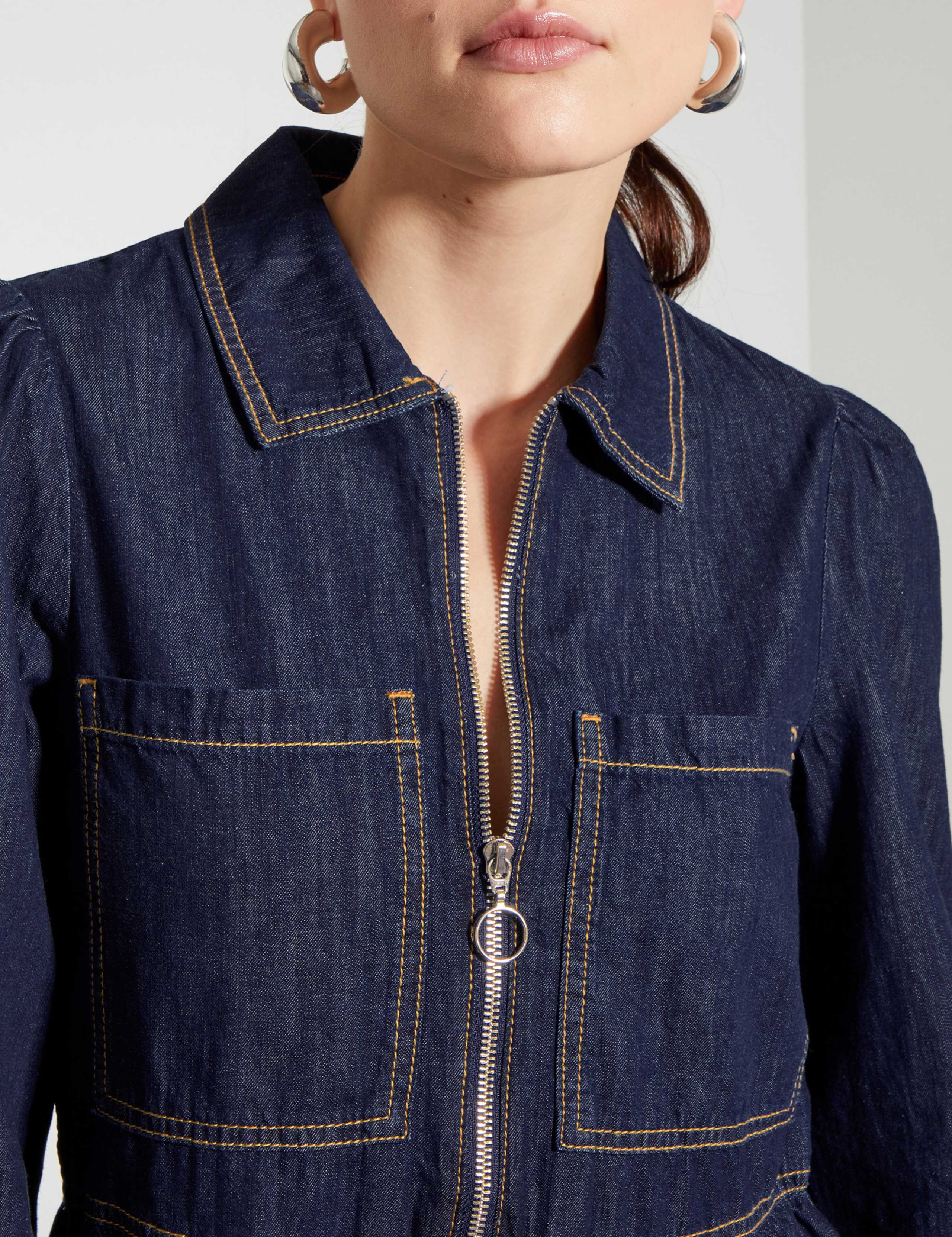 Denim Mini Shirt Dress 5 of 5