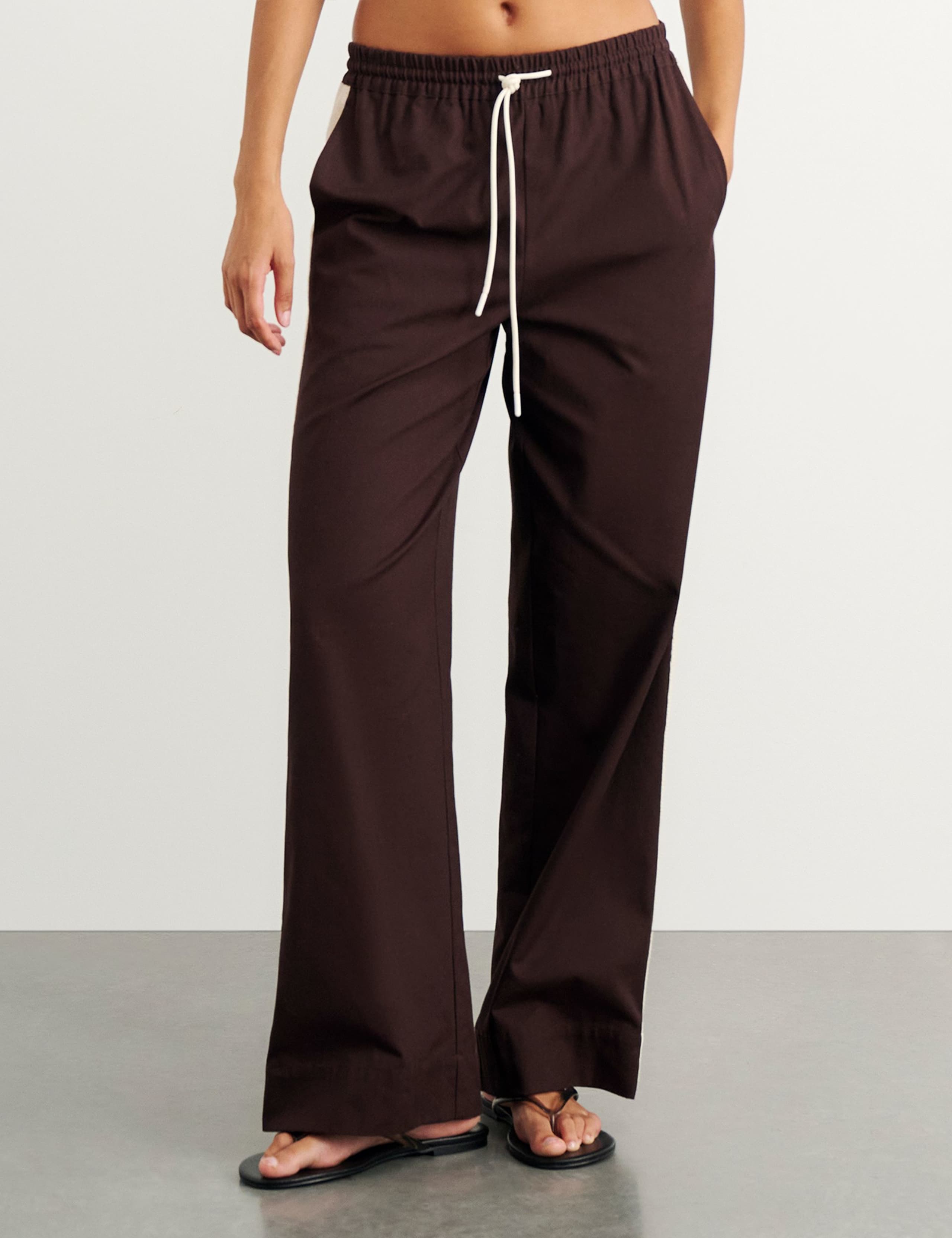 Canvas Side Stripe Wide Leg Trousers 1 of 7