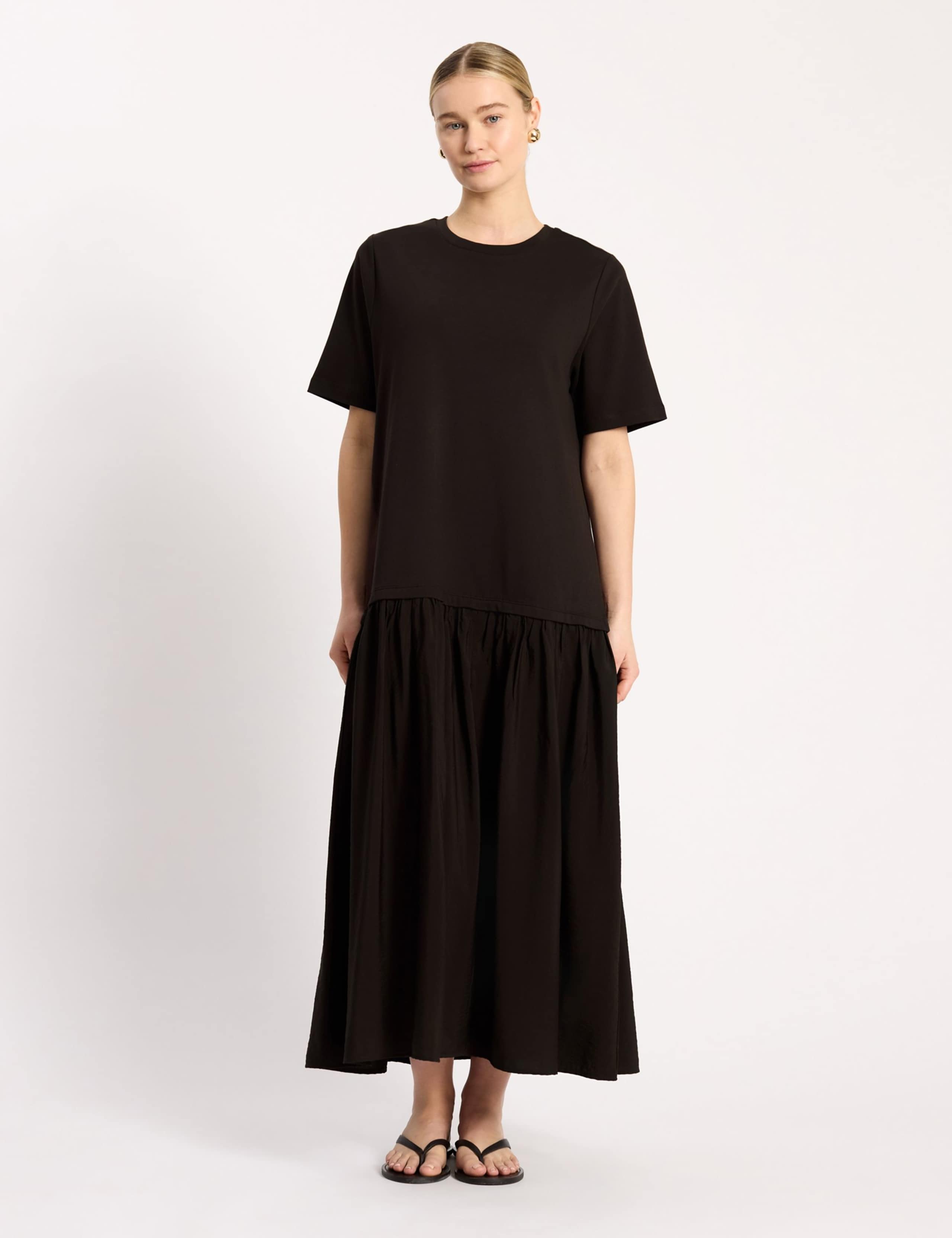 Jersey Boxy T-Shirt Dropped Waist Dress 1 of 4