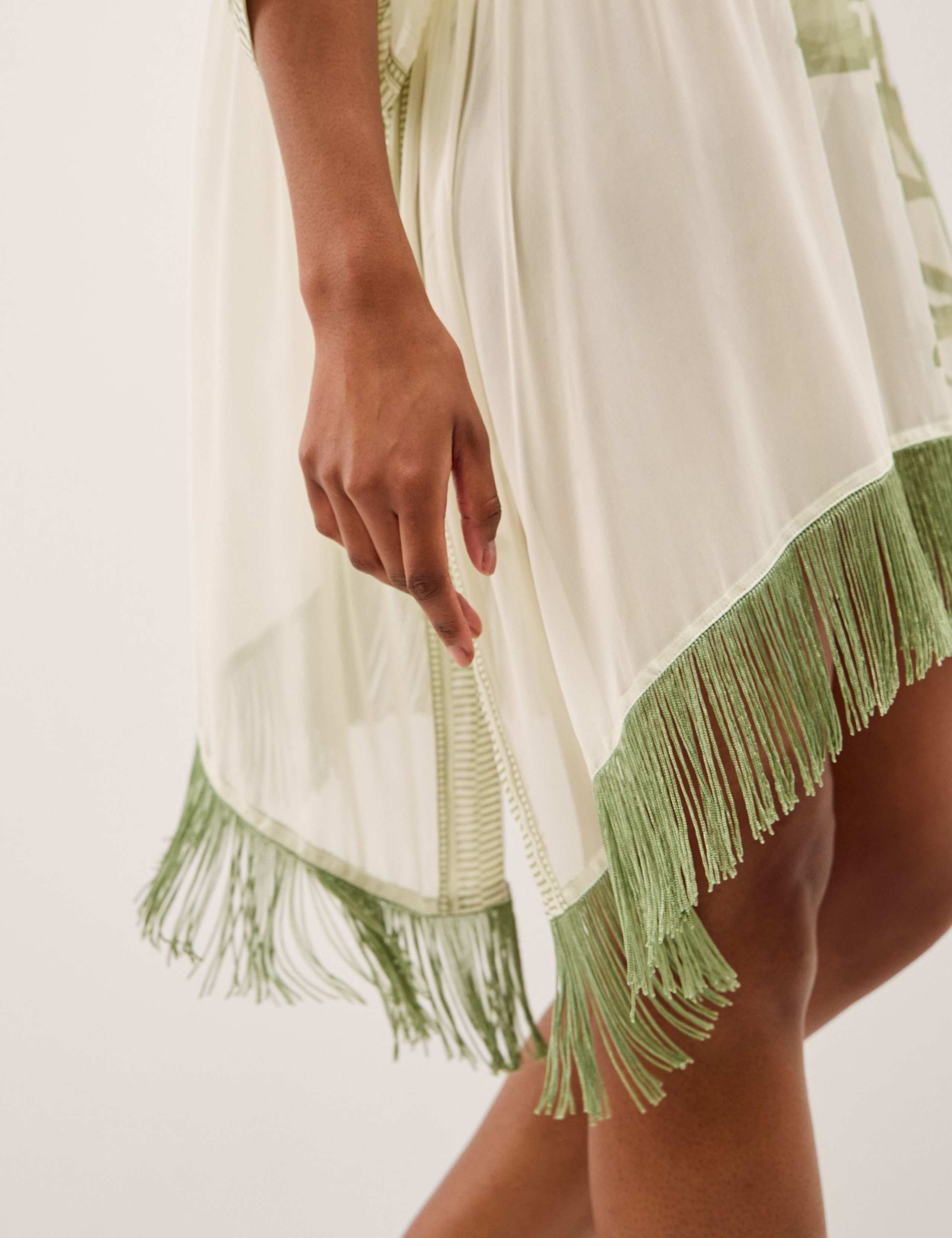 Printed Tie Neck Beach Cover Up Kaftan 2 of 2