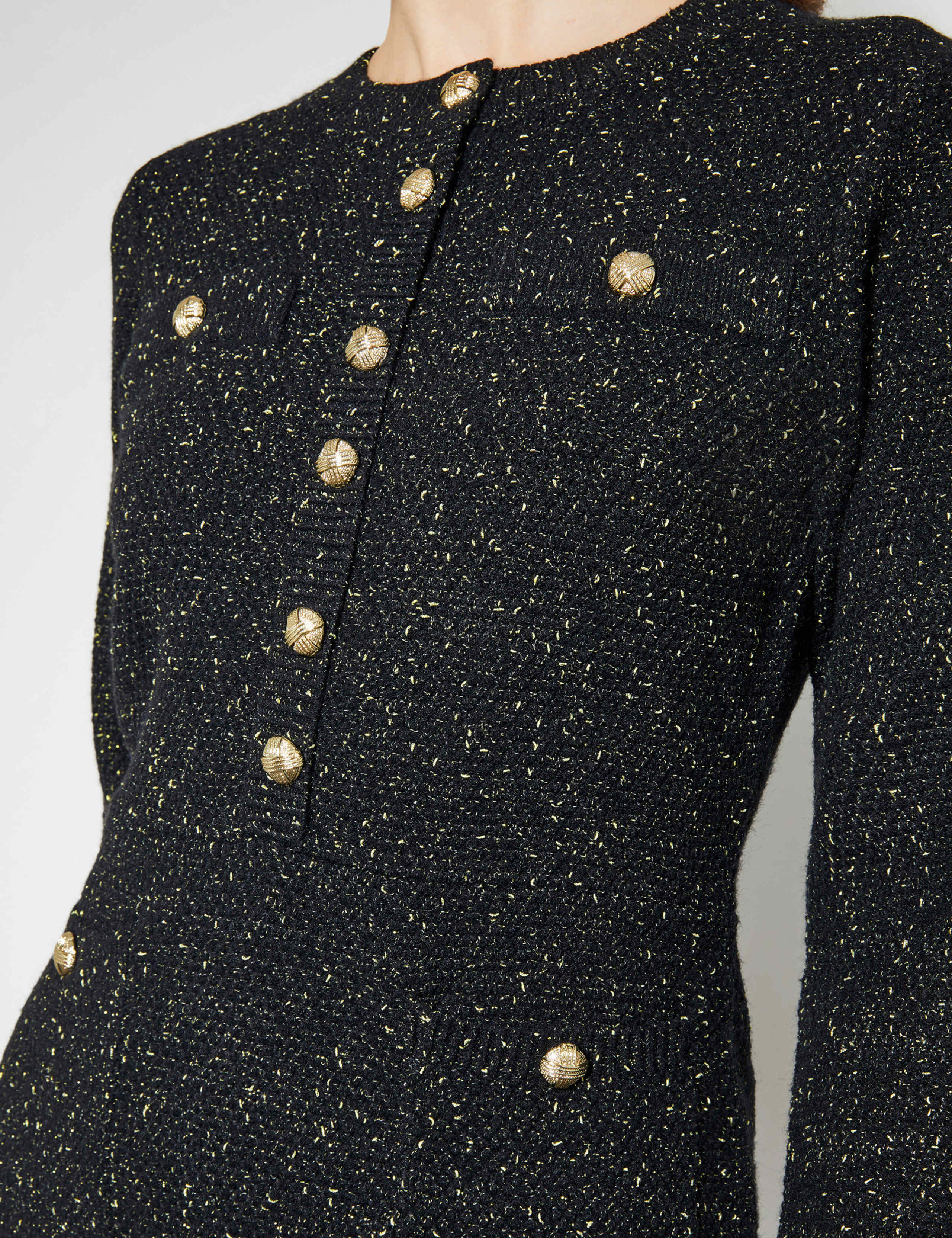 Sparkly Knitted Knee Length Shift Dress 3 of 5