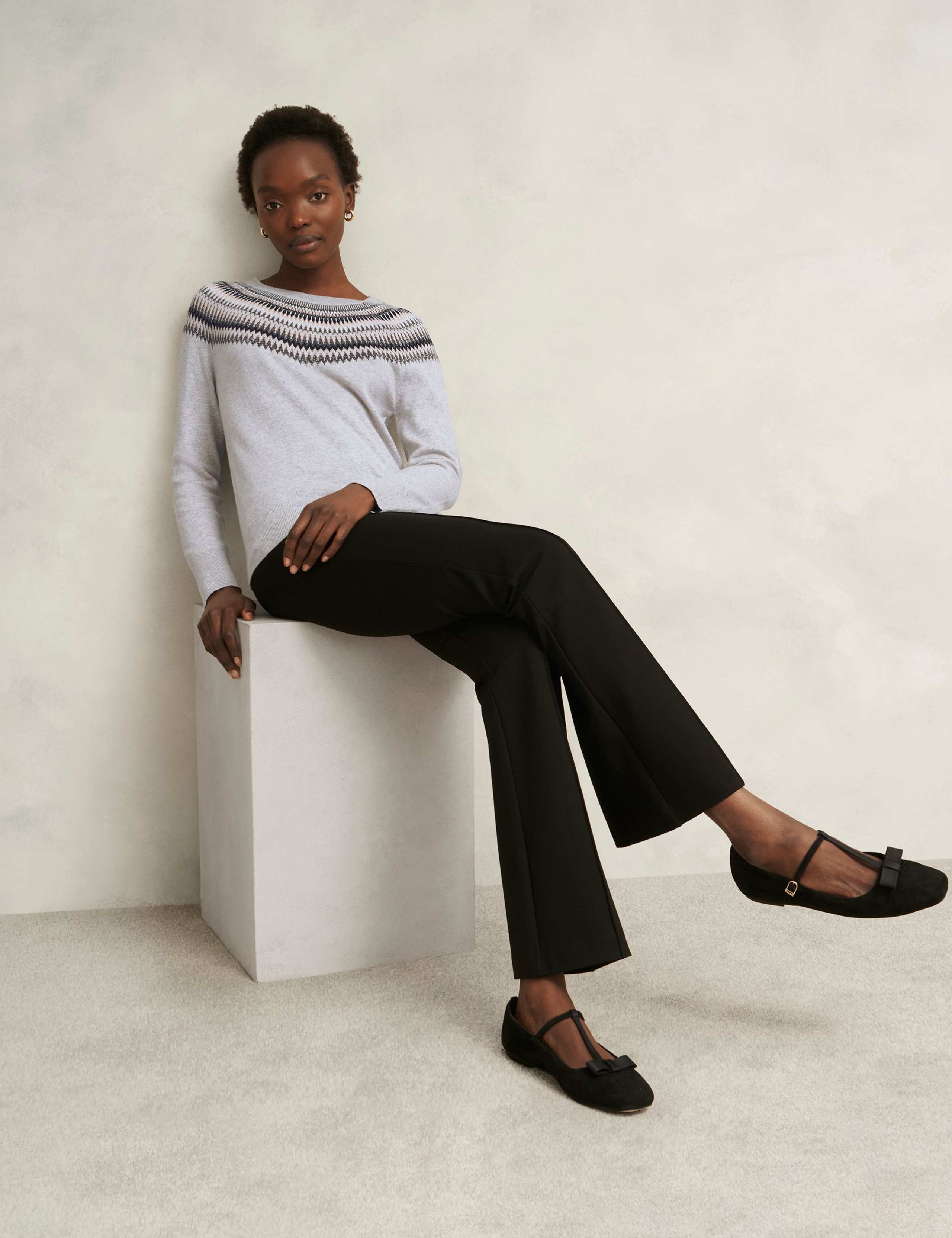 Merino Wool Blend Sparkly Slash Neck Jumper 5 of 5