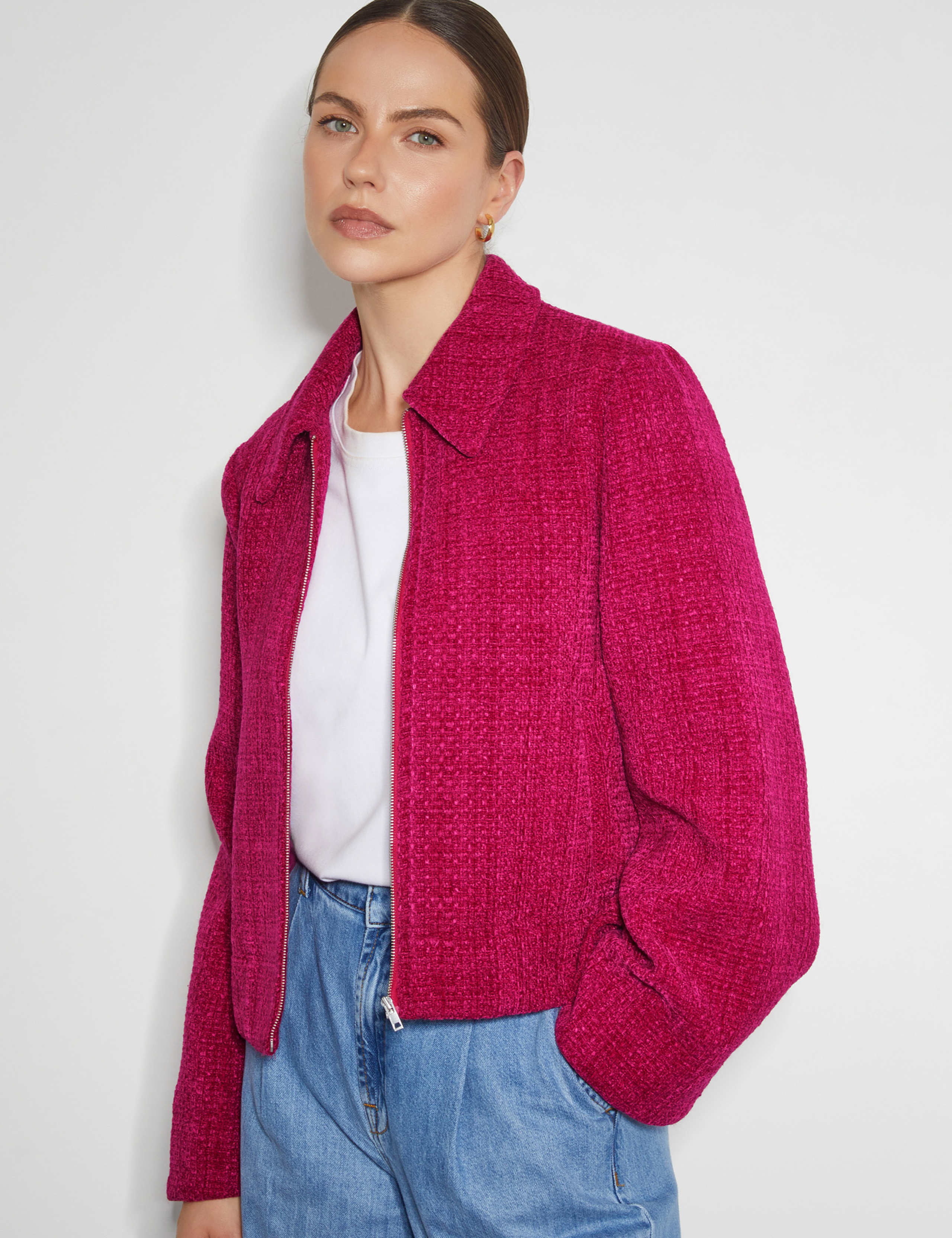 Textured Collared Utility Jacket 4 of 5