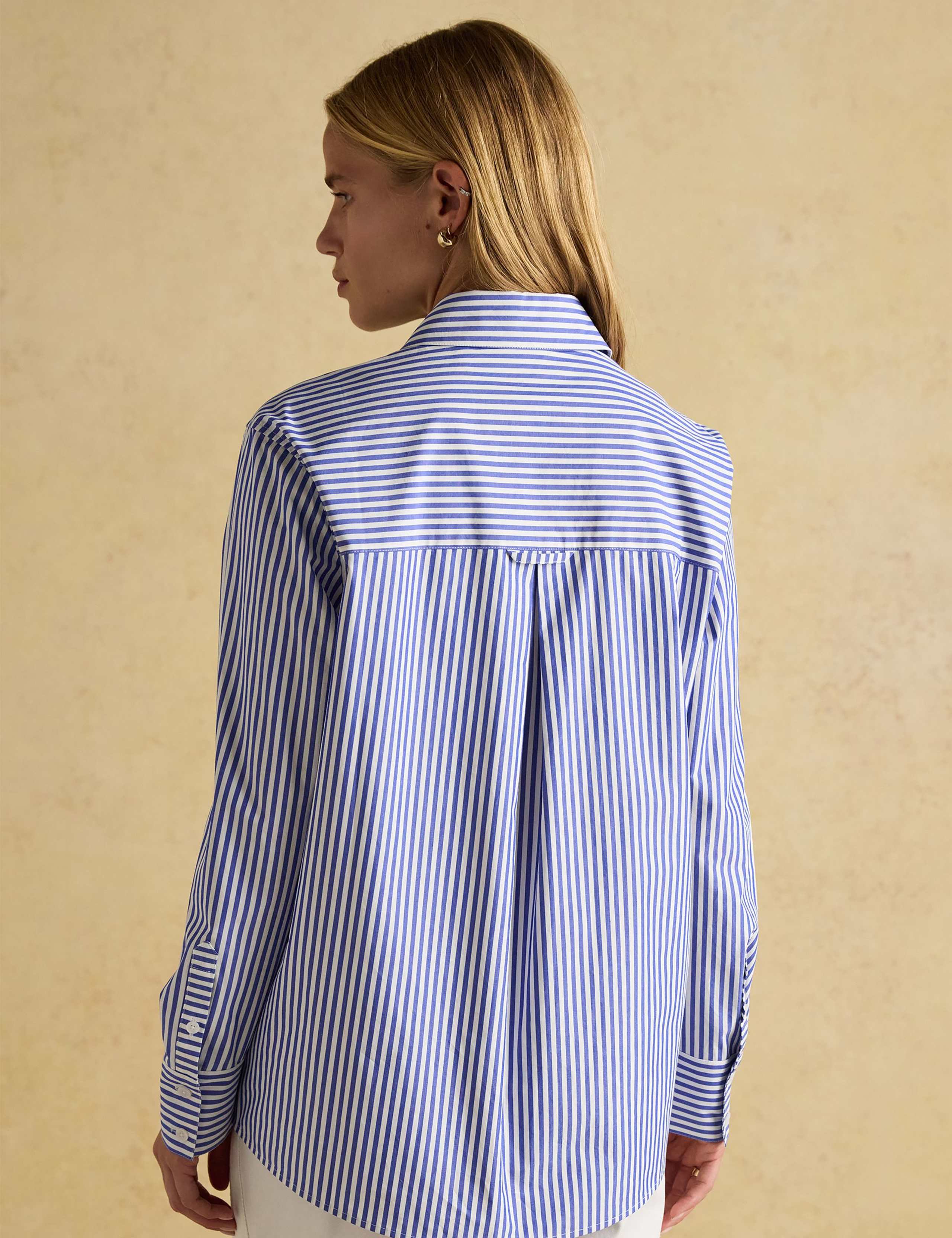 Pure Cotton Striped Embroidered Shirt 5 of 7