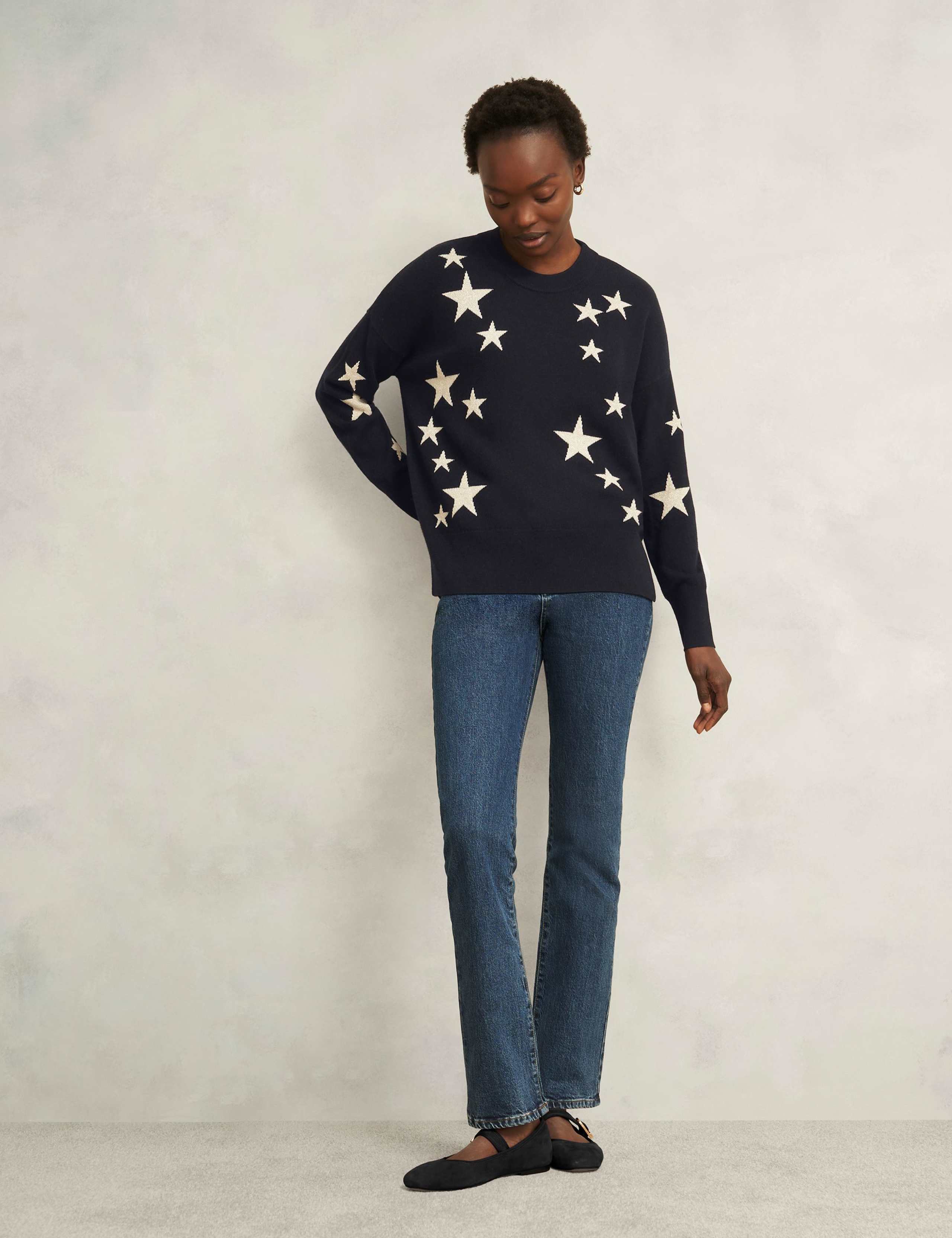 Merino Wool Blend Star Jumper 5 of 6
