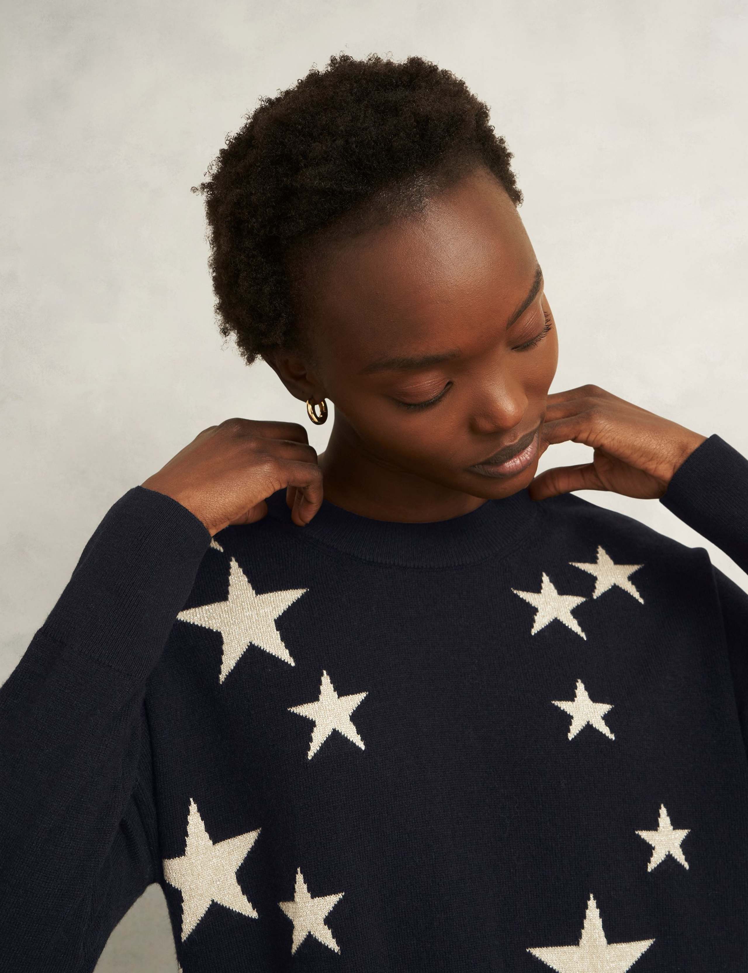 Merino Wool Blend Star Jumper 6 of 6