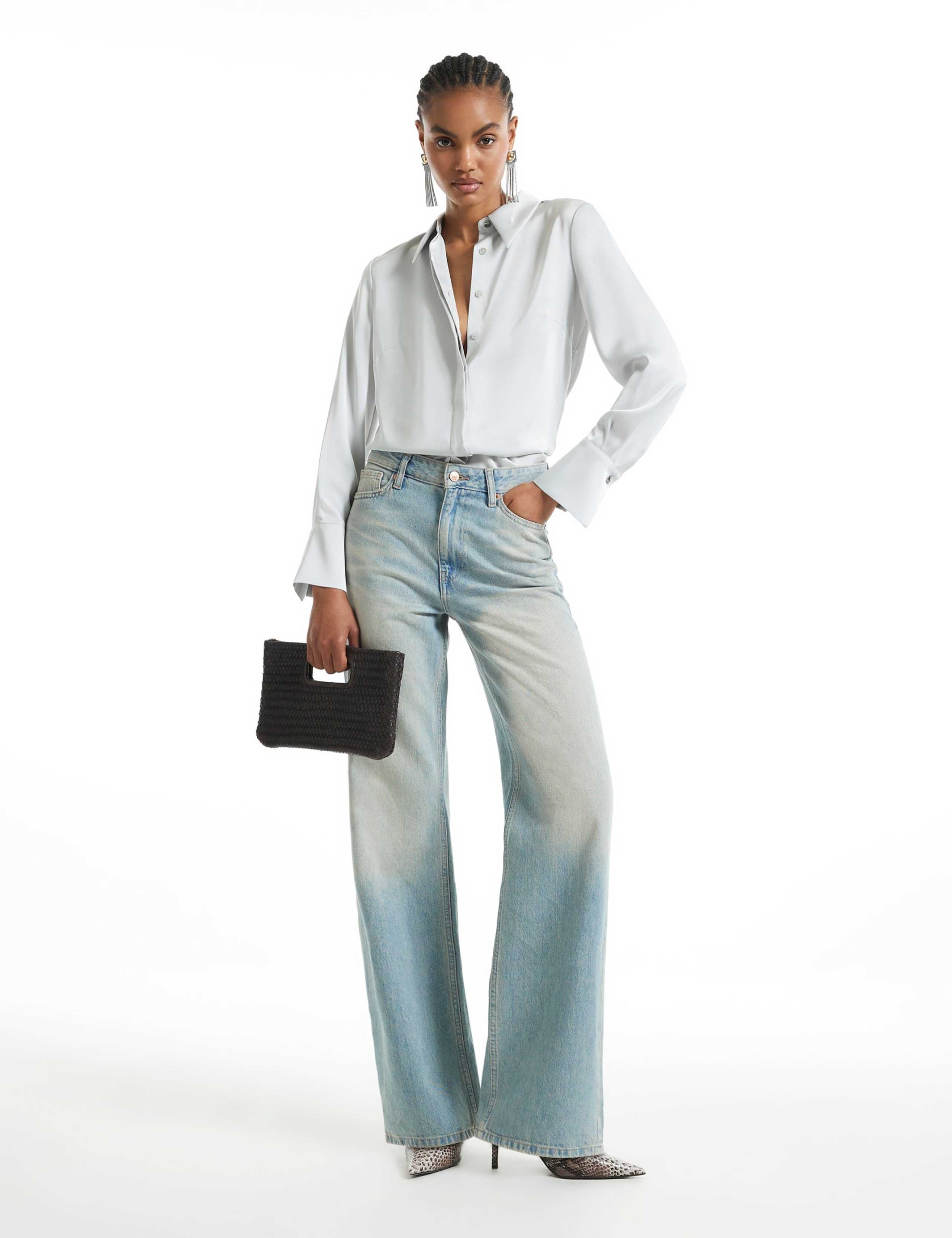 Satin Collared Fitted Shirt 2 of 6