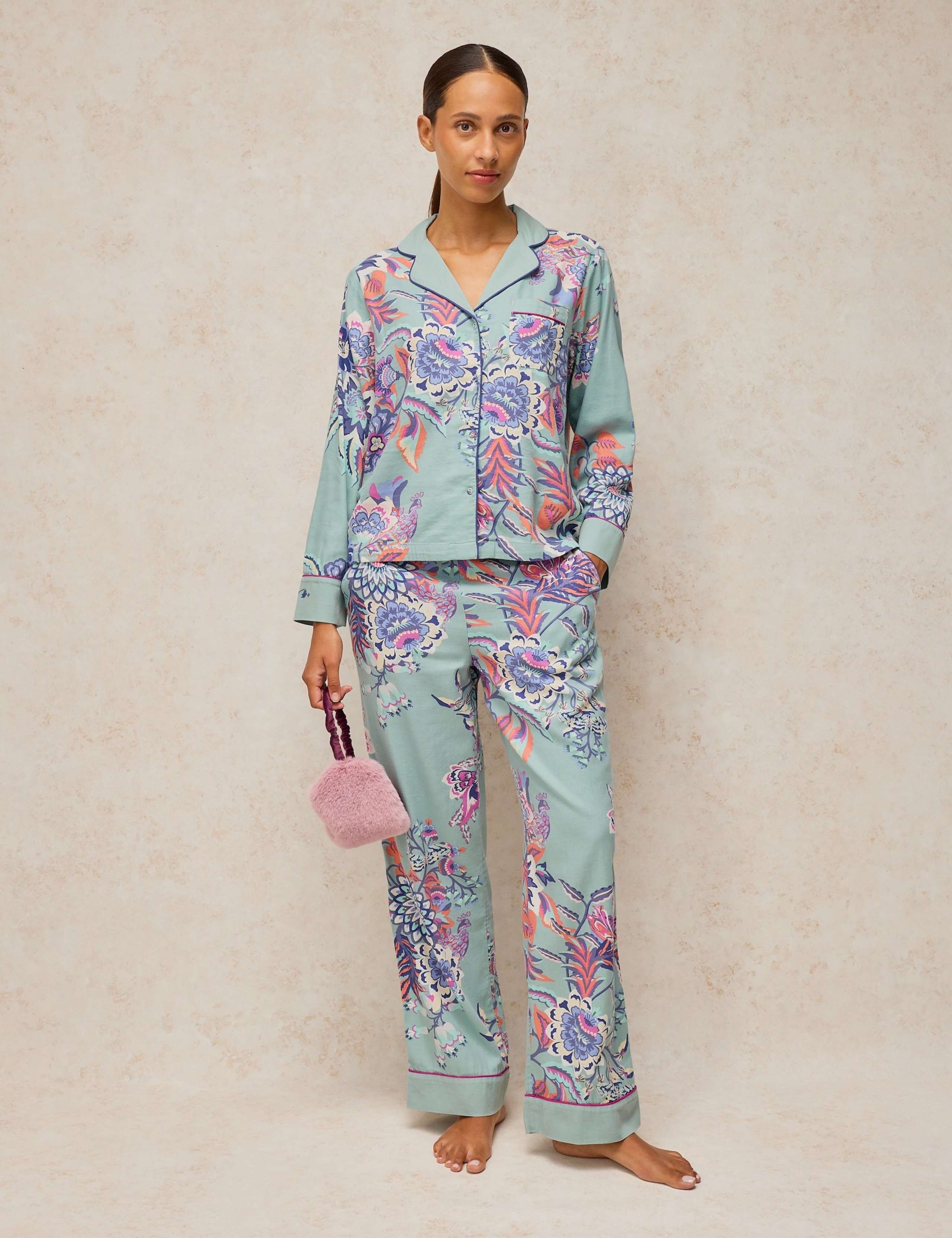 Cotton Rich Printed Pyjama Top 3 of 6