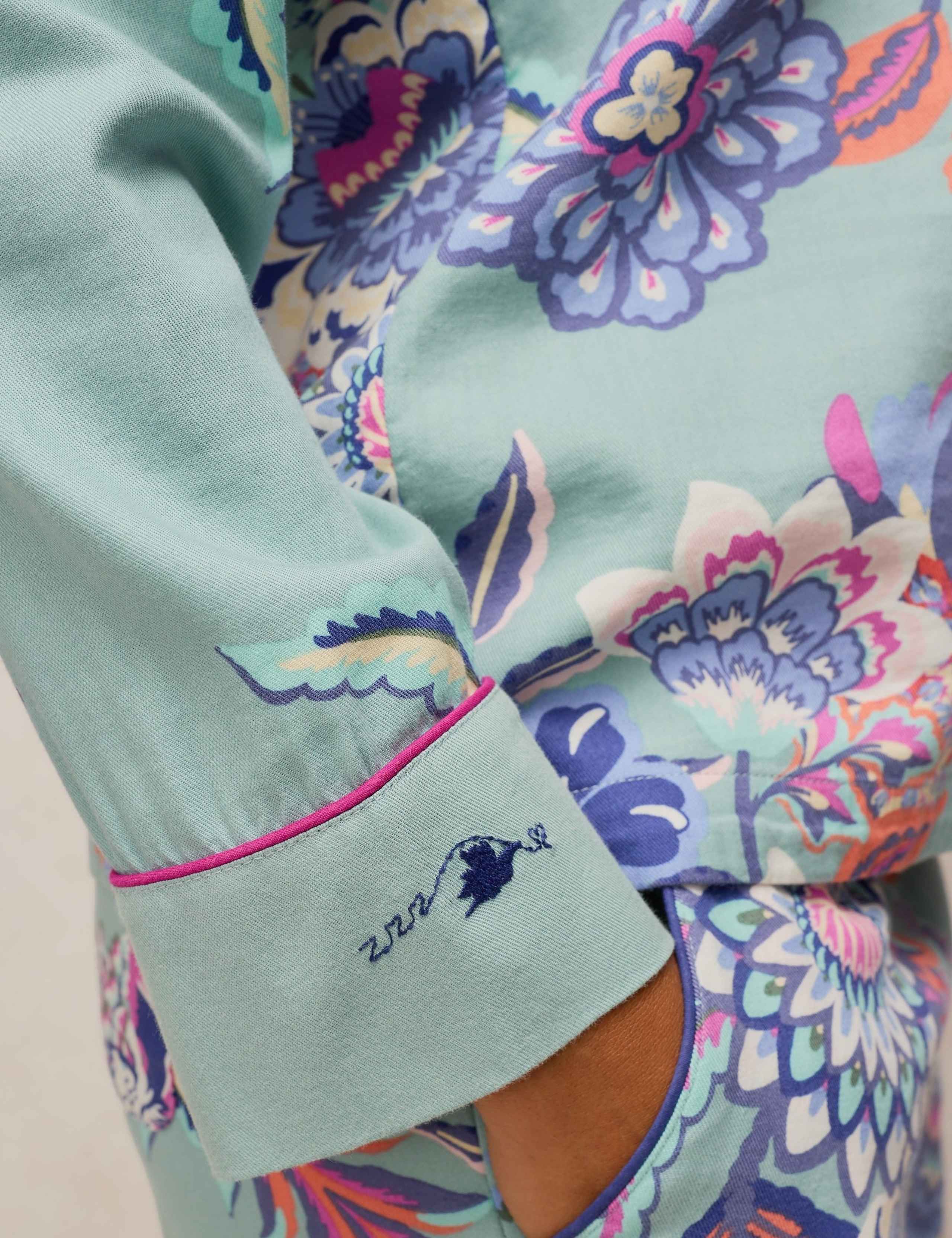 Cotton Rich Printed Pyjama Top 5 of 6