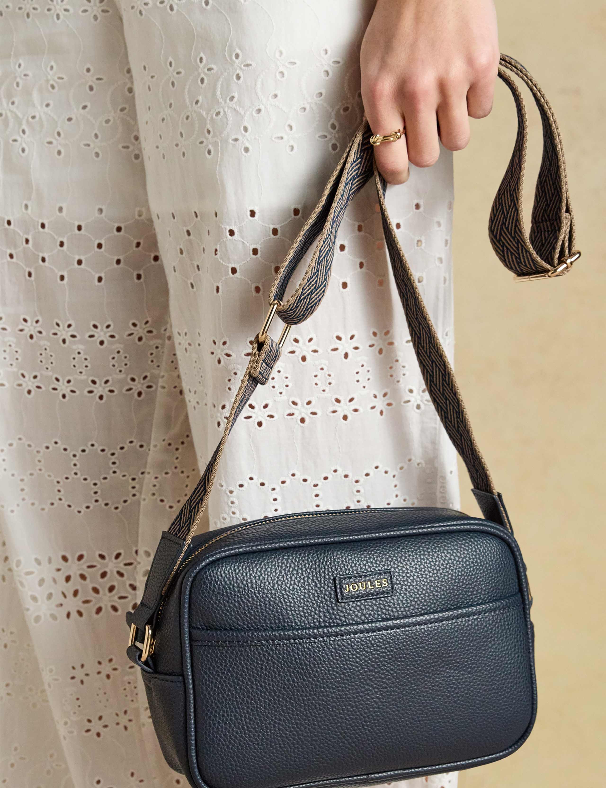 Faux Leather Metallic Cross Body Bag 2 of 7