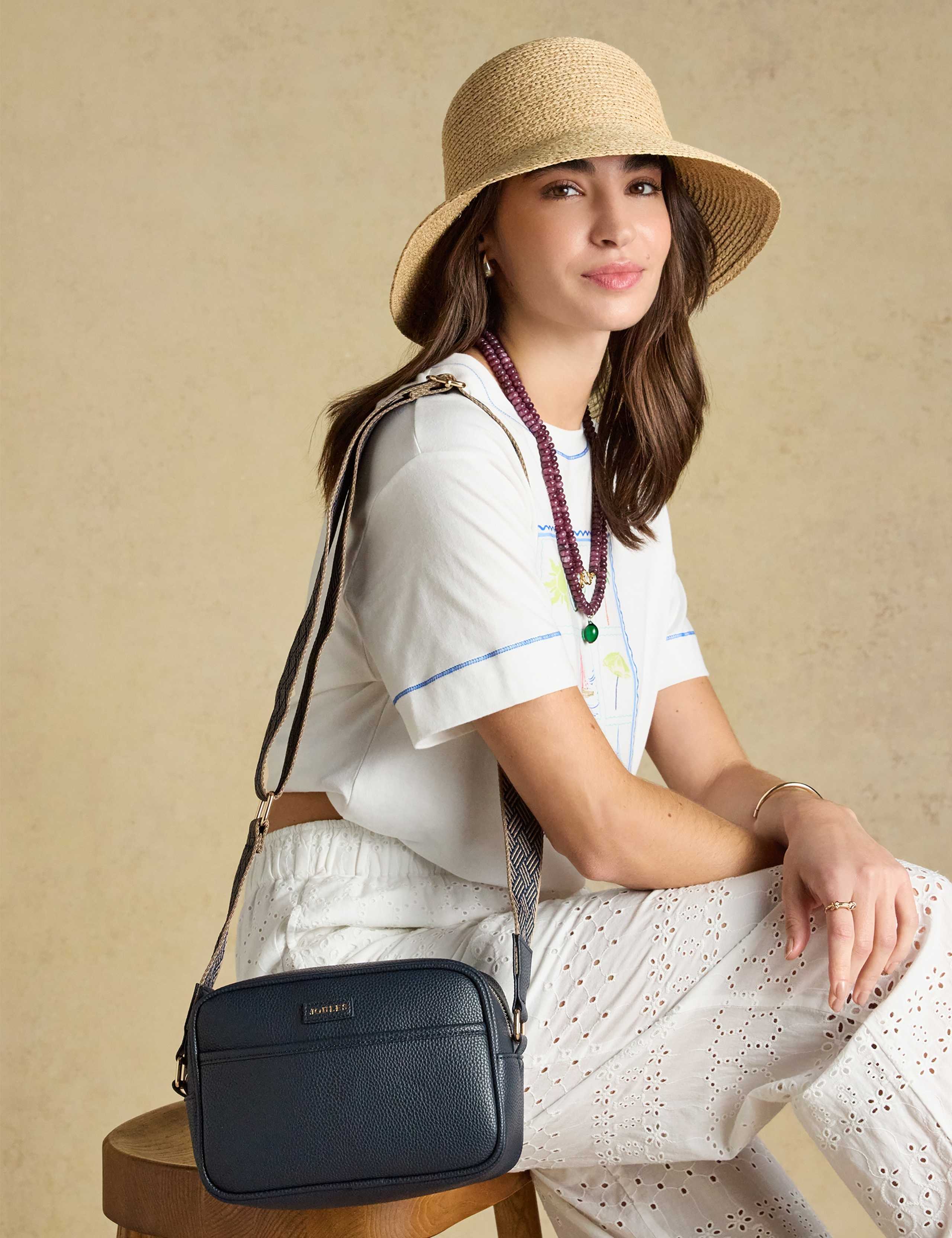 Faux Leather Metallic Cross Body Bag 4 of 7
