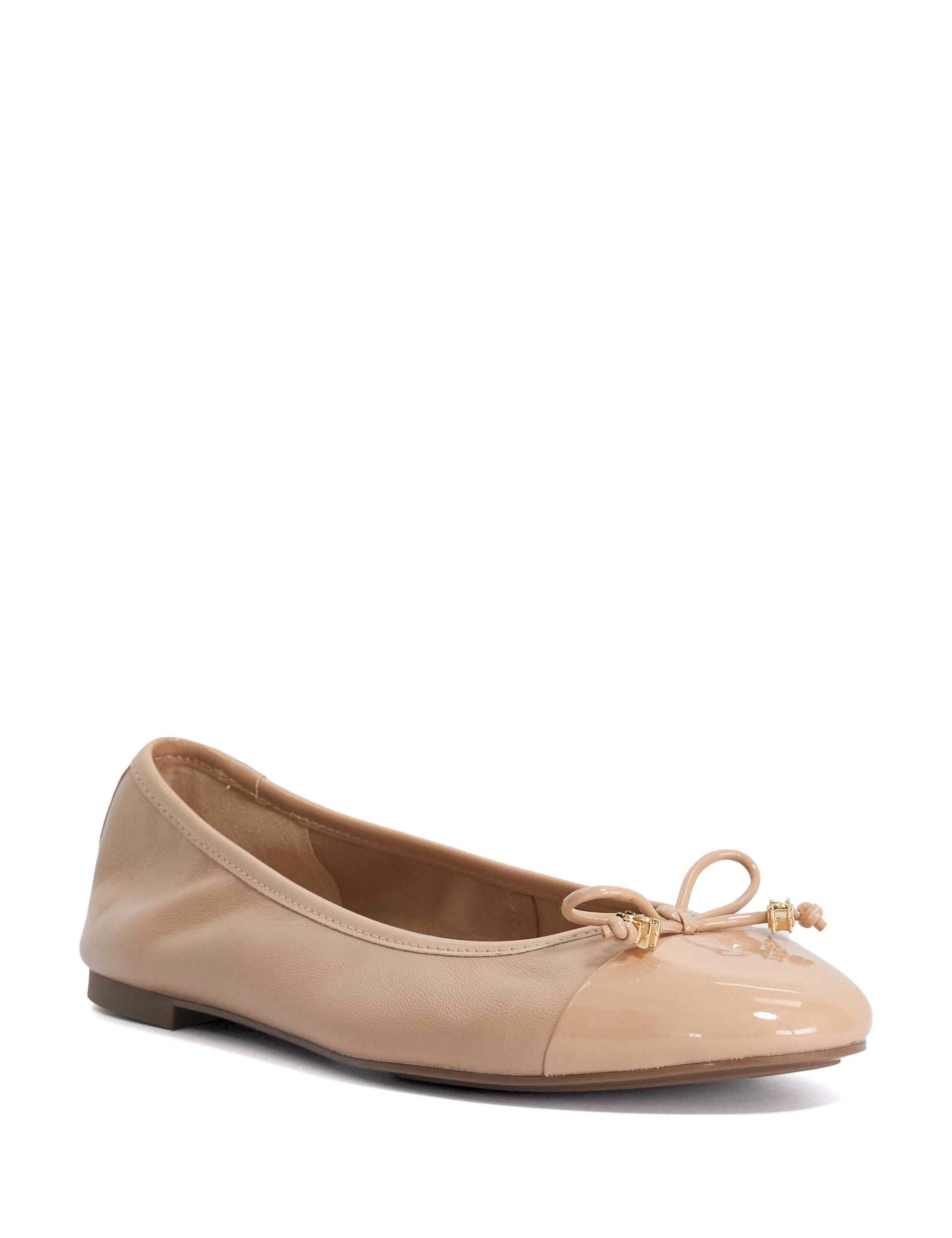 Wide Fit Leather Bow Charm Ballet Pumps 2 of 5