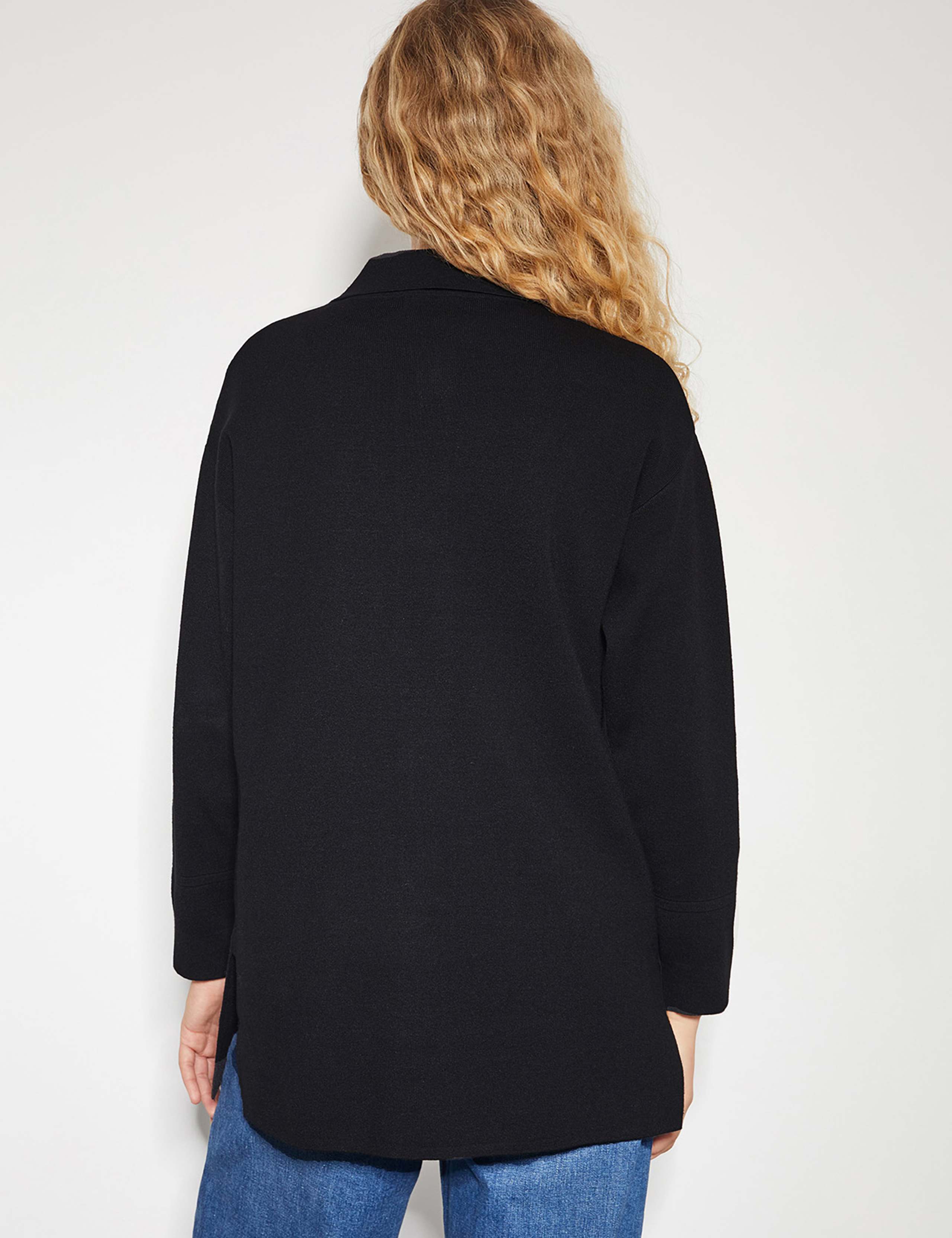 Collared Longline Knitted Jacket 5 of 5