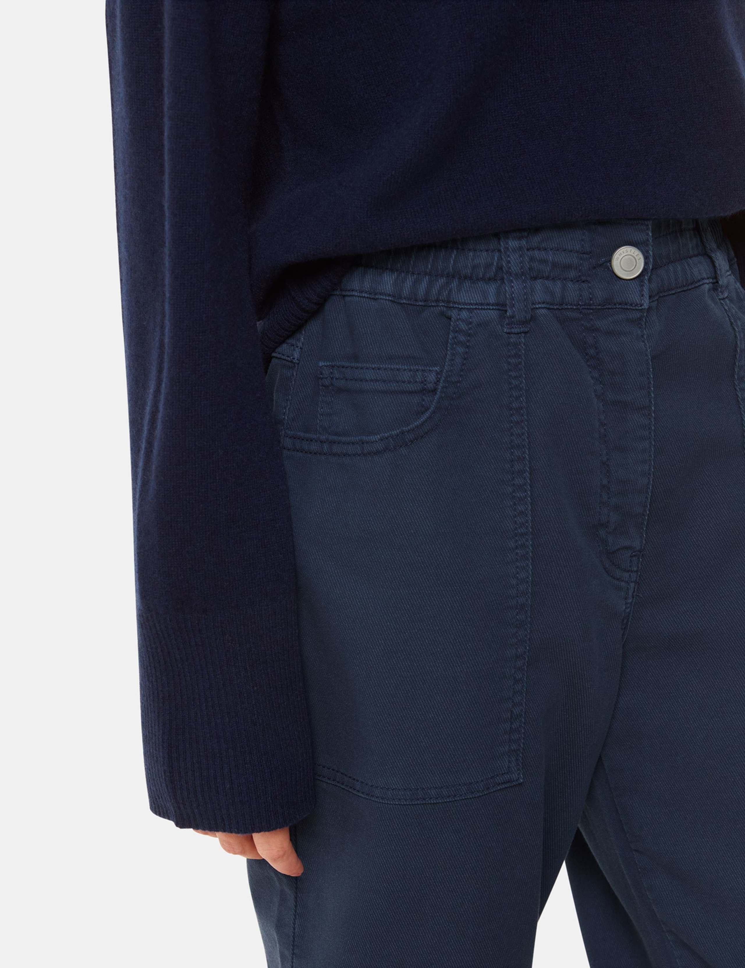 Cotton Rich Straight Leg Trousers 3 of 4