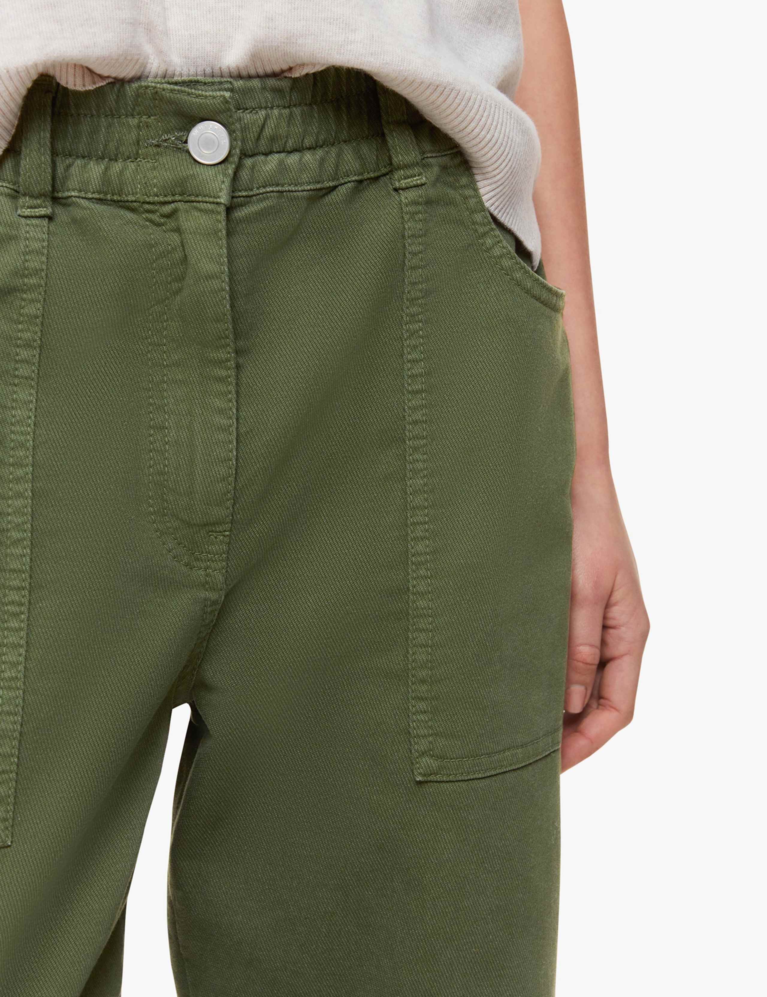 Cotton Rich Straight Leg Trousers 4 of 4